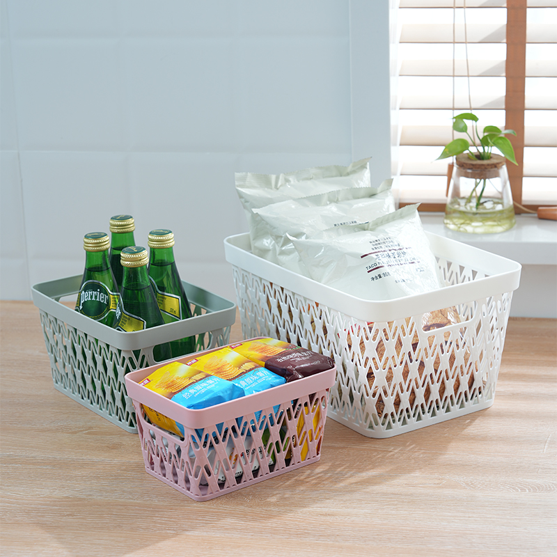 Multi-functional plastic storage basket-226