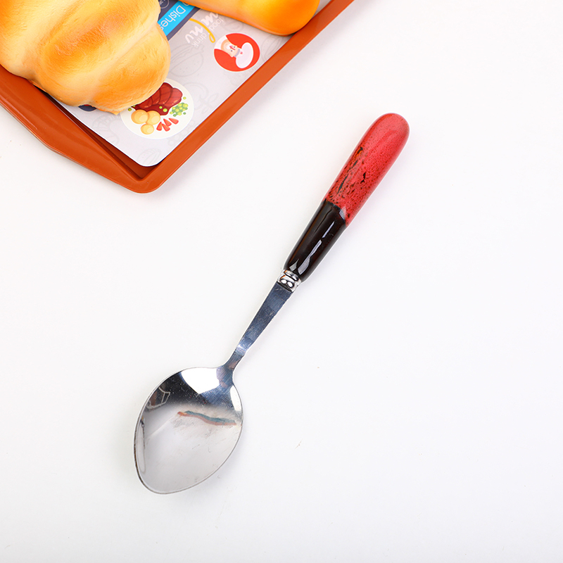 Marble ceramic handle spoon-BZJ-TC07