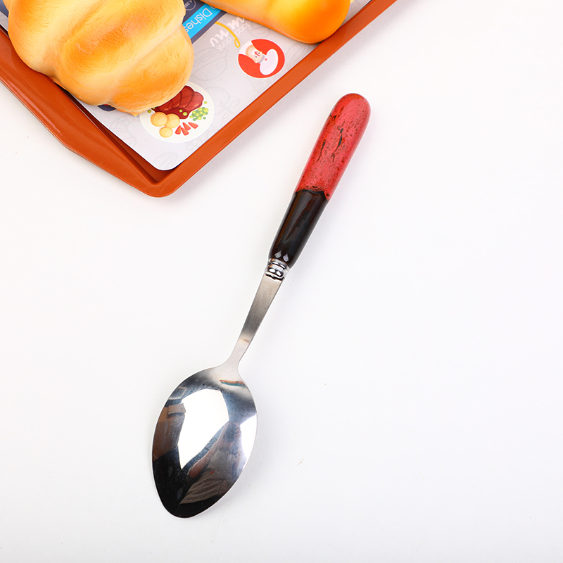 Marble ceramic handle spoon-BZJ-TC07
