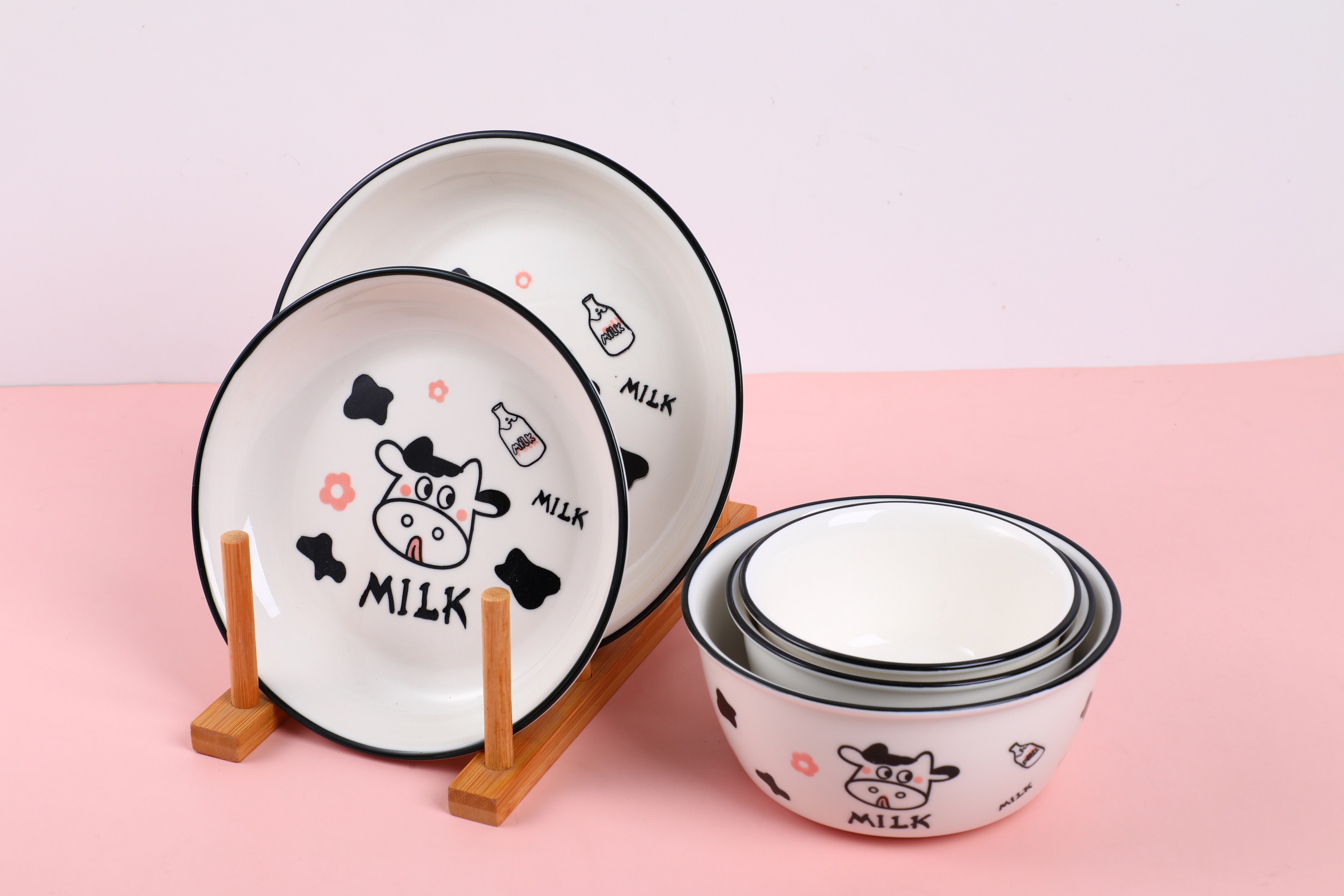 Cartoon cow series-ceramic plate 7 inches