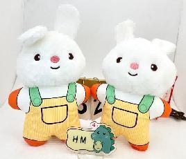 Mink Plush Printed Bunny Toy 24cm