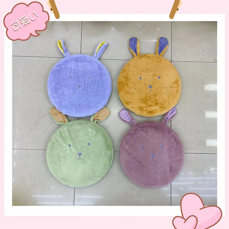 LY rabbit hair round cushion