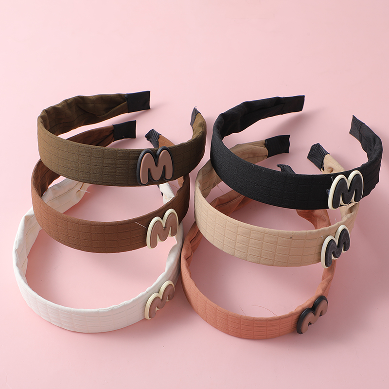 Letter logo fabric hair band