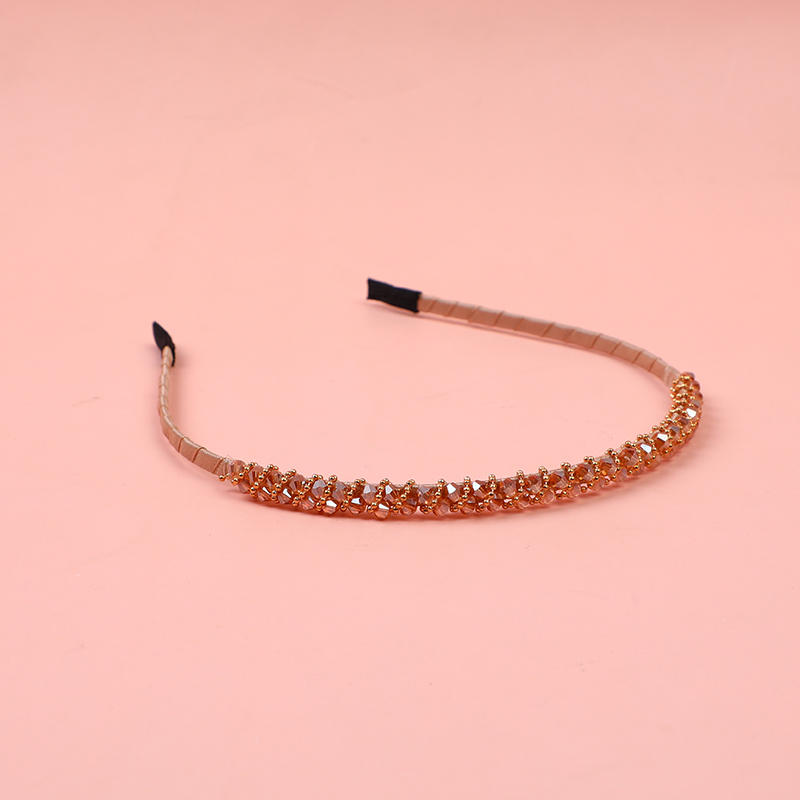 Wave Crystal Headband Gold