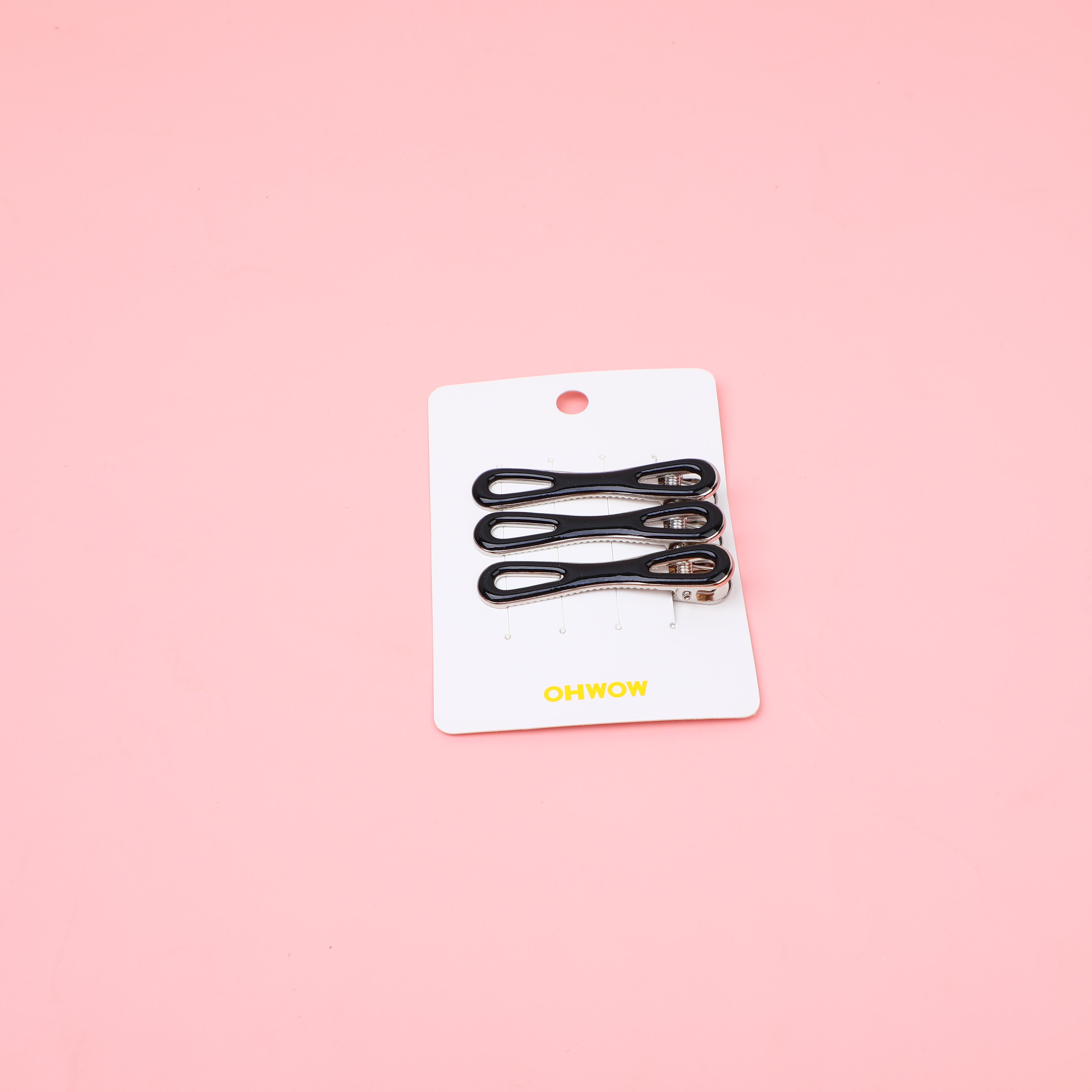 expoxy bowtie hair clip 8CM 3pcs