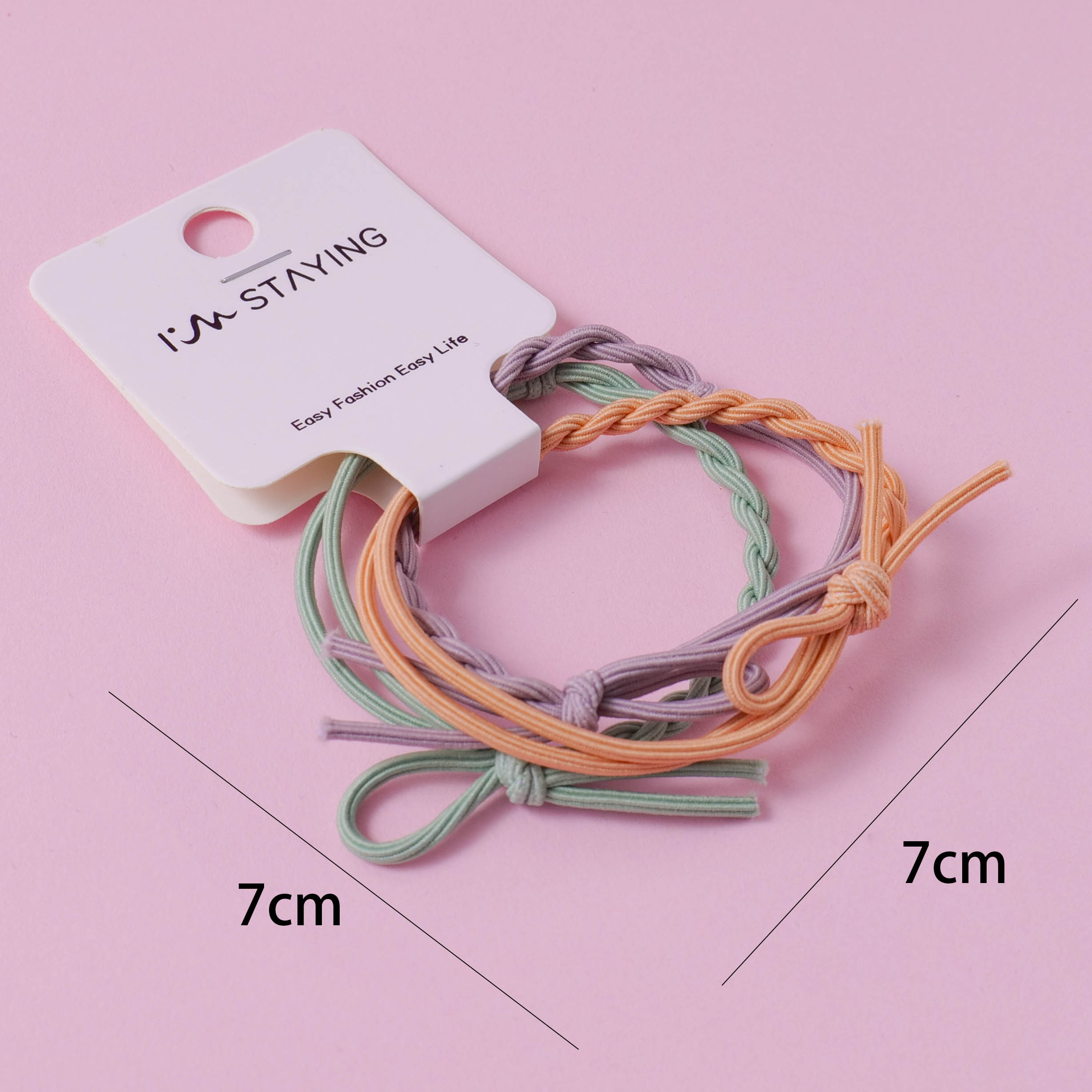 double-strand knotted hair tie 3pcs