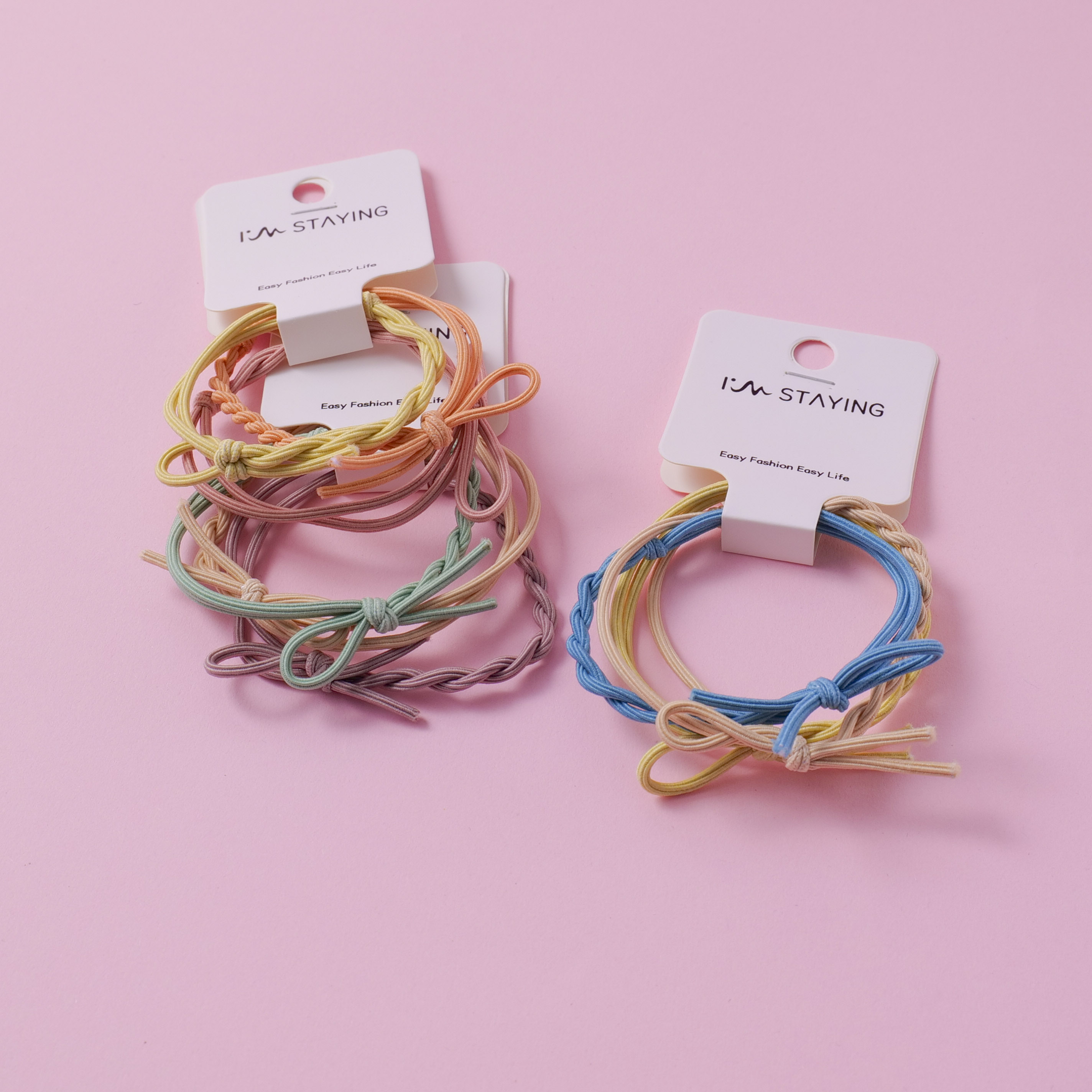 double-strand knotted hair tie 3pcs