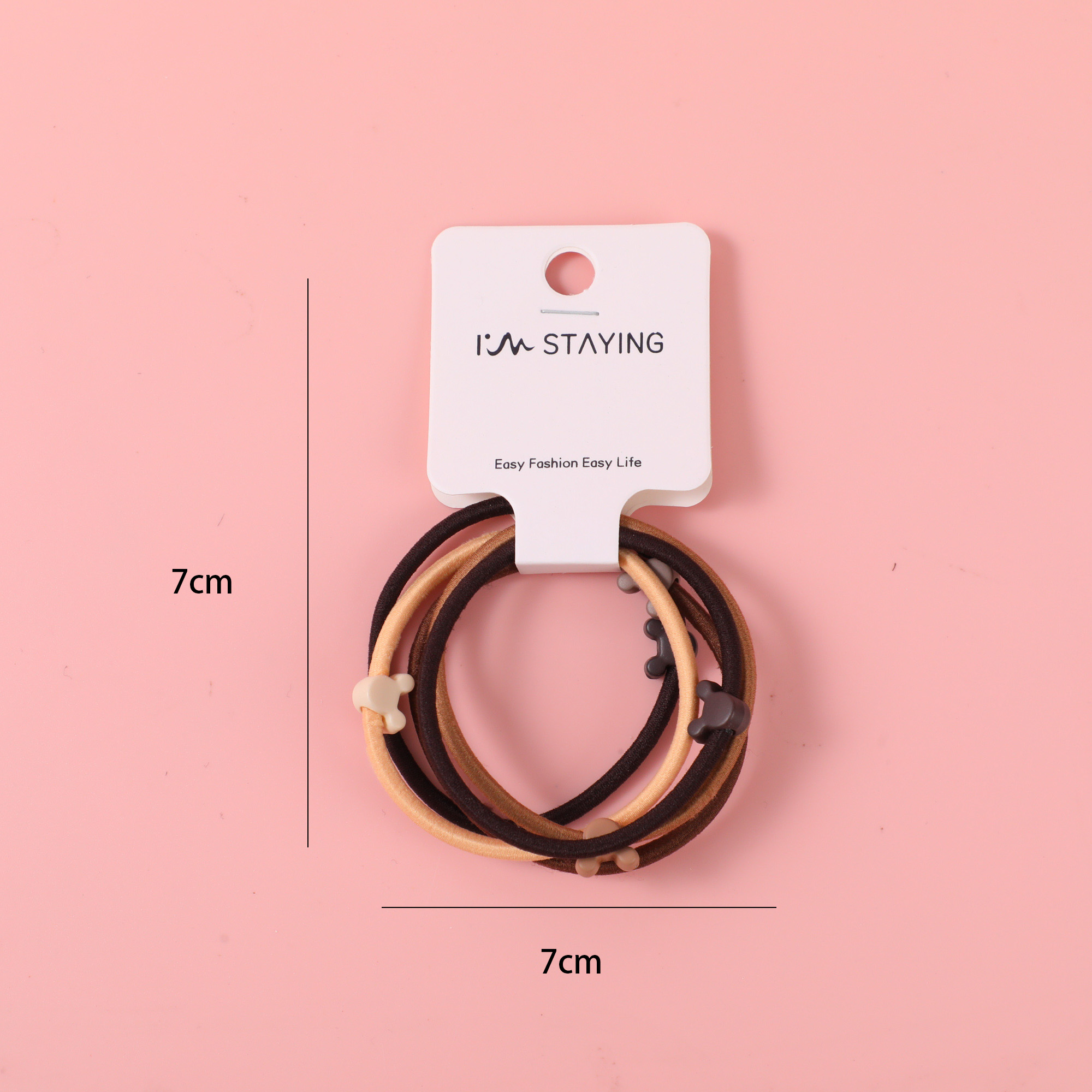Easy matching coffee hair tie 5pcs