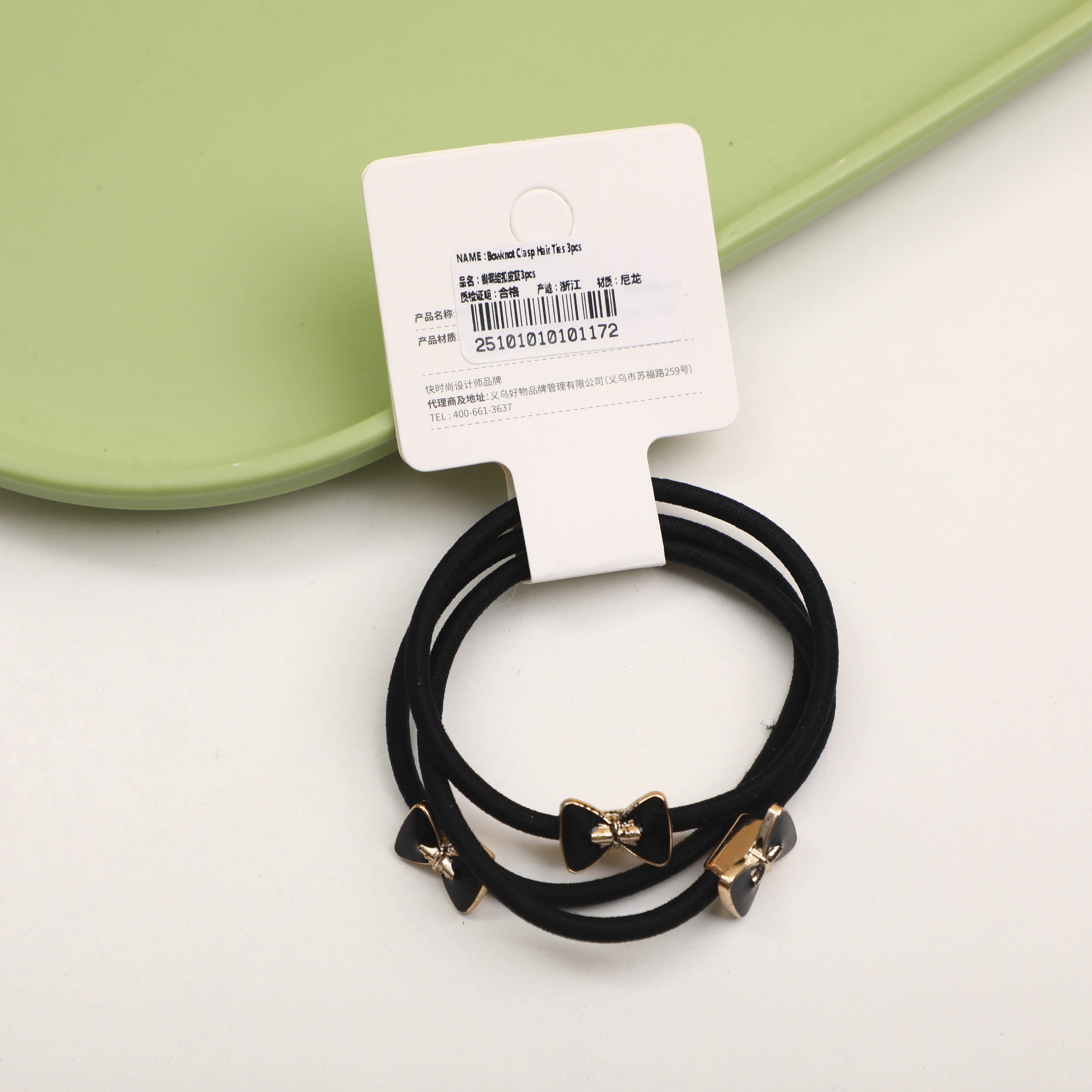Bowknot Clasp Hair Ties 3pcs