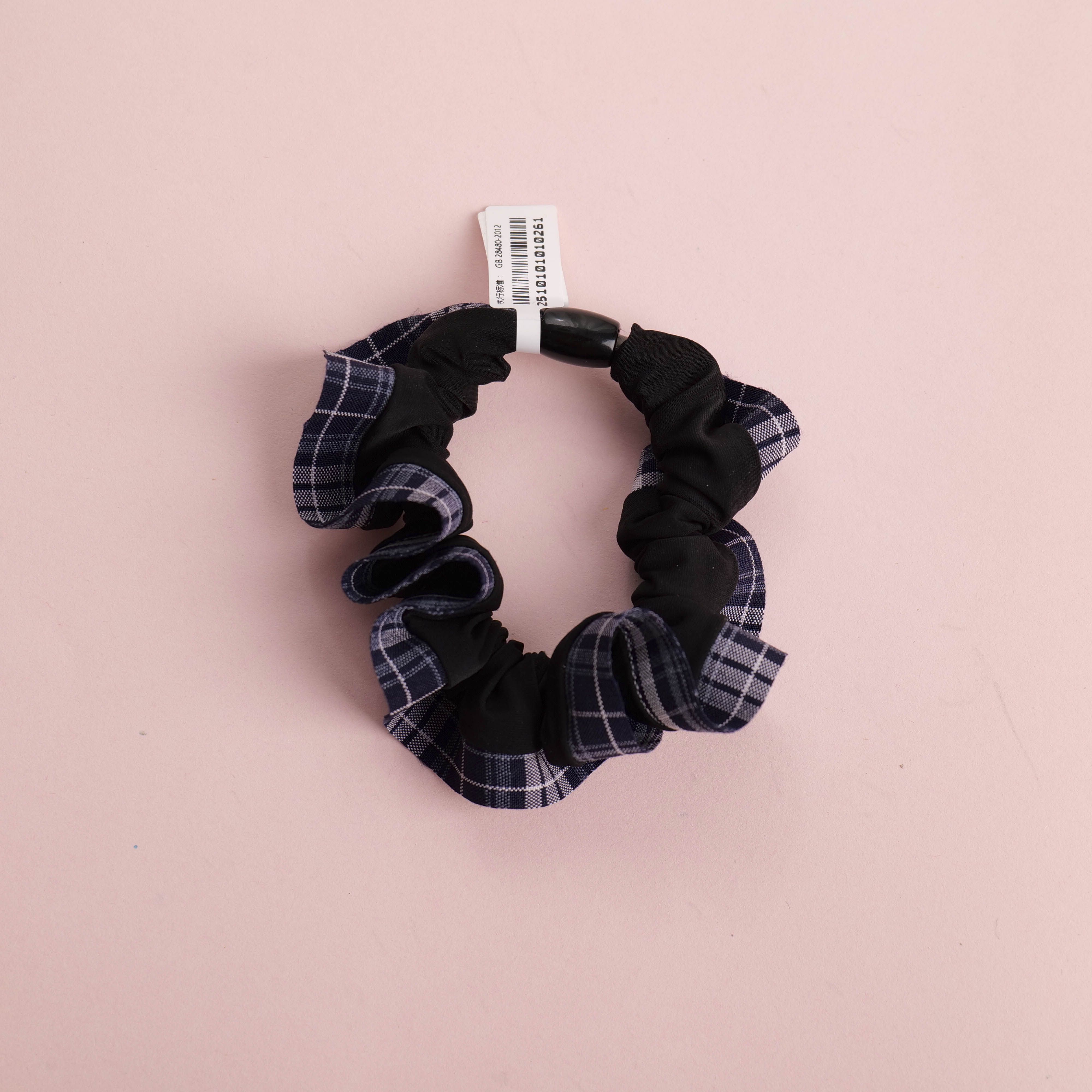 Wide Plaid Ruffle Hair Tie