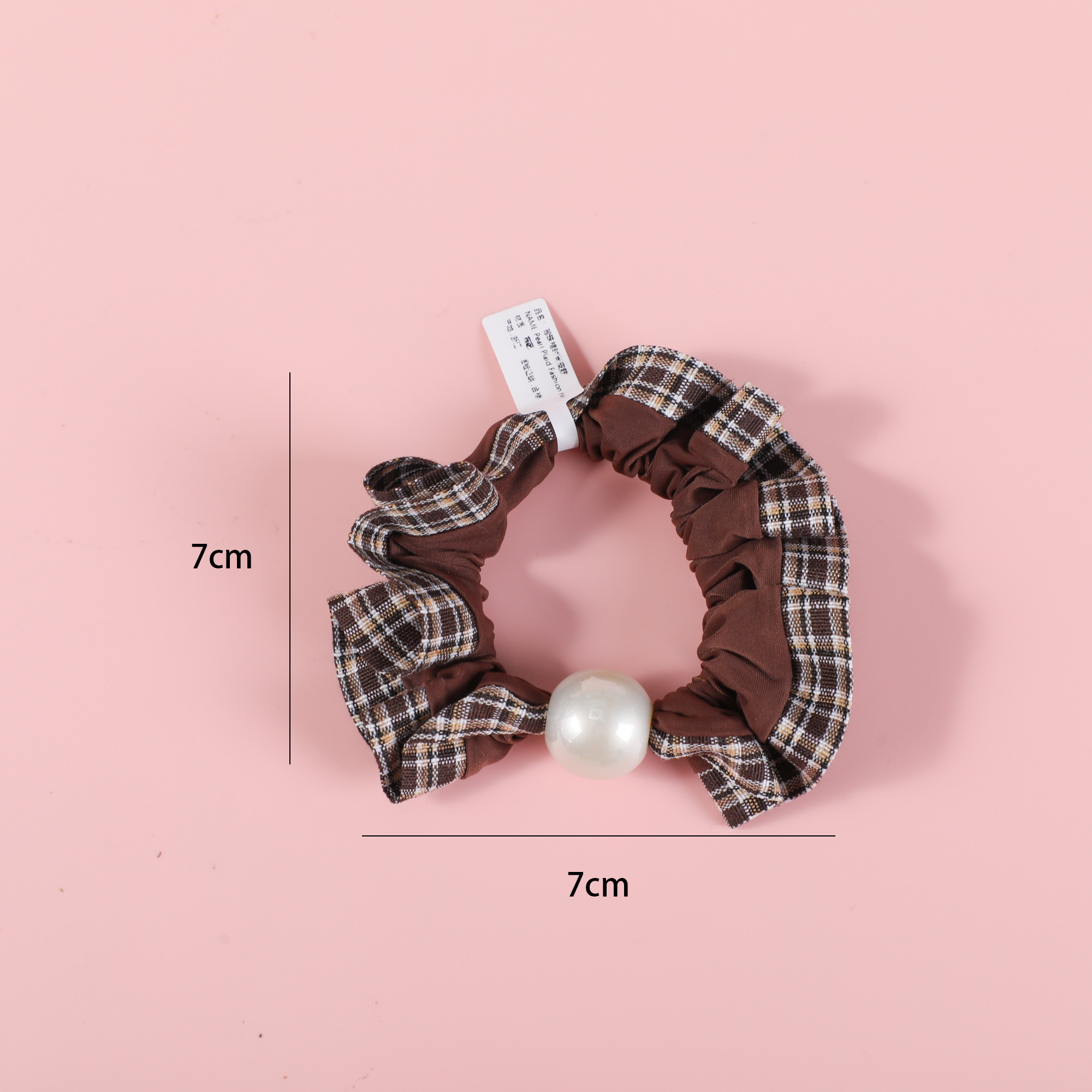 Pearl Plaid Fashion Hair Tie