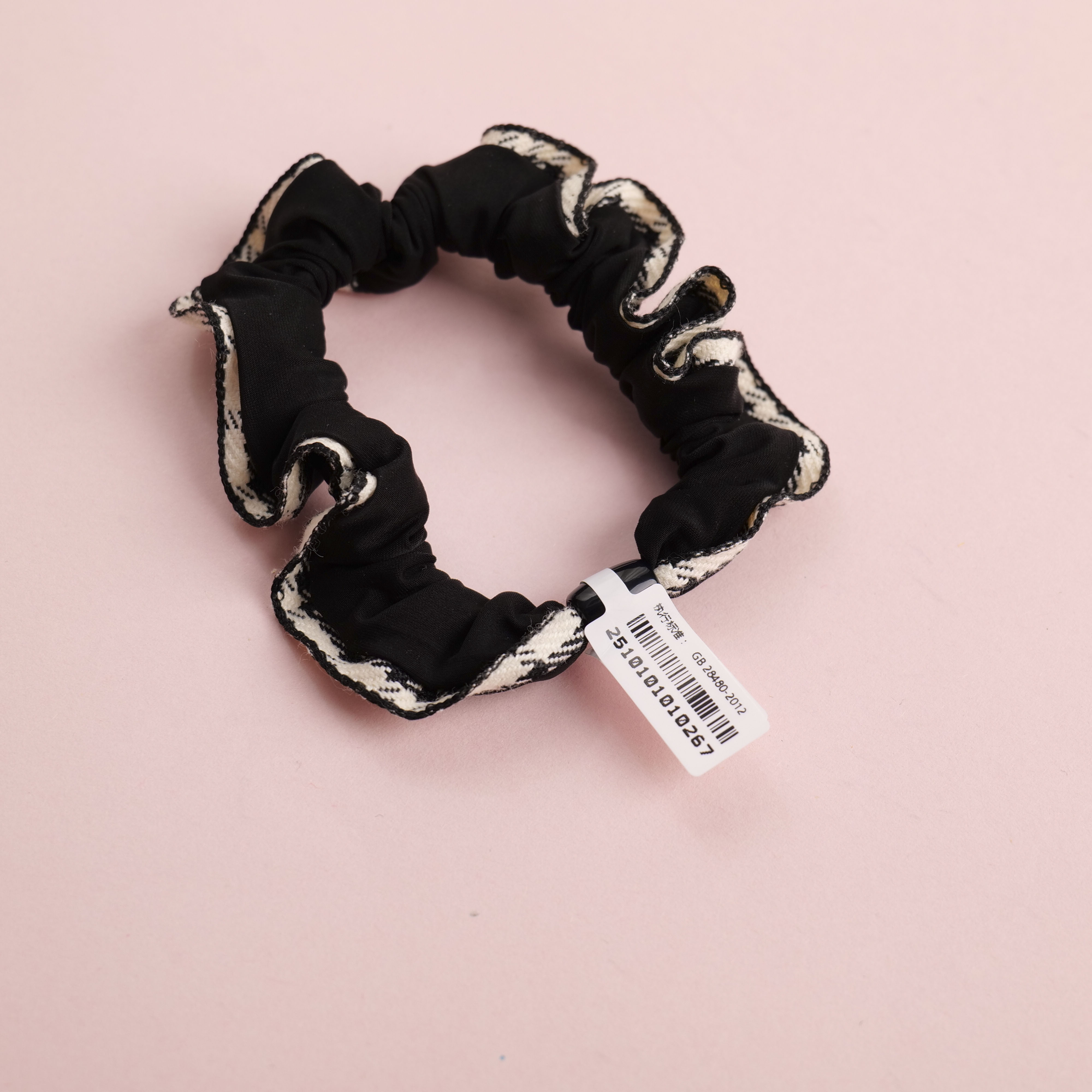 Twill Ruffle Fashion Hair Tie