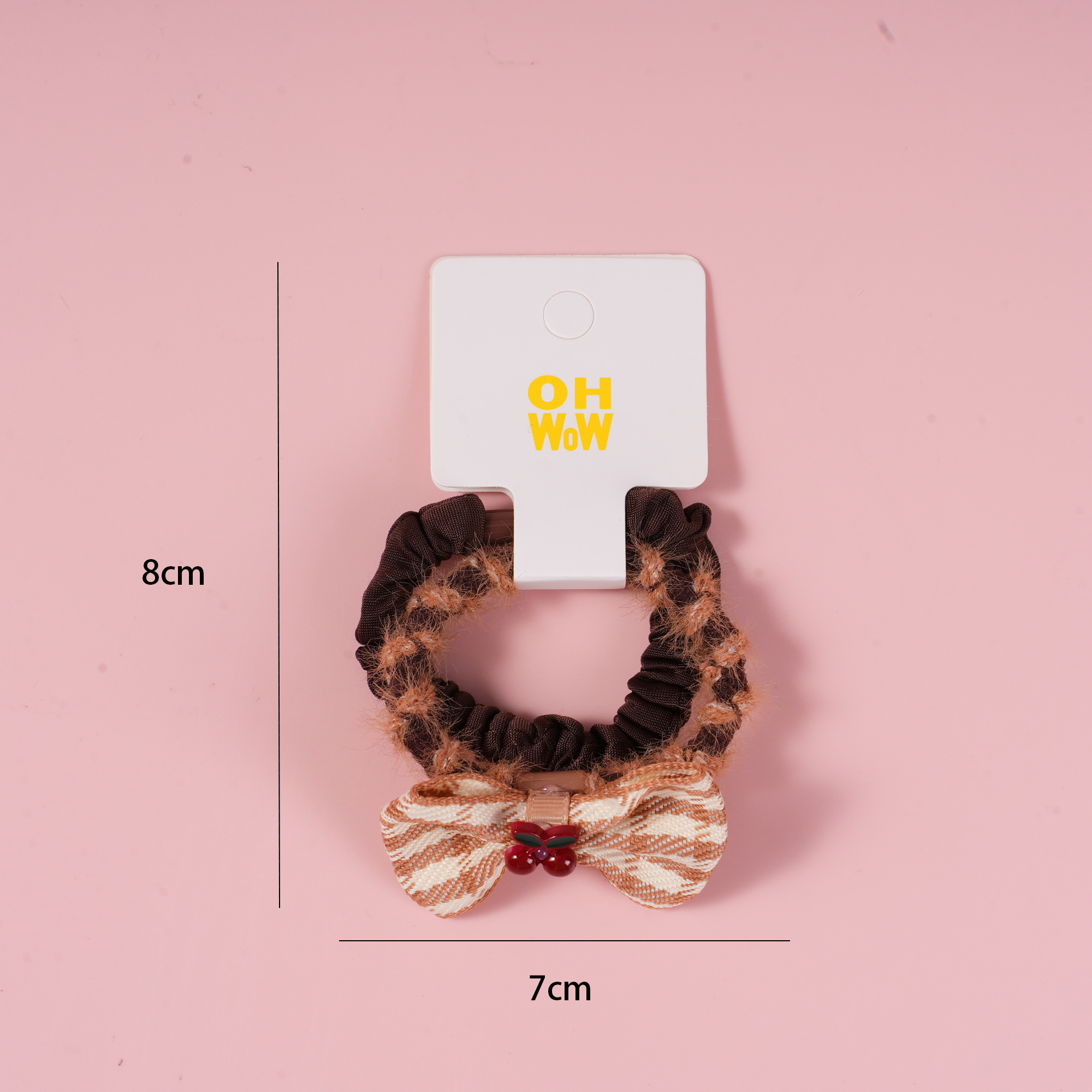Check Bowknot Series Hair Tie 2pcs-1