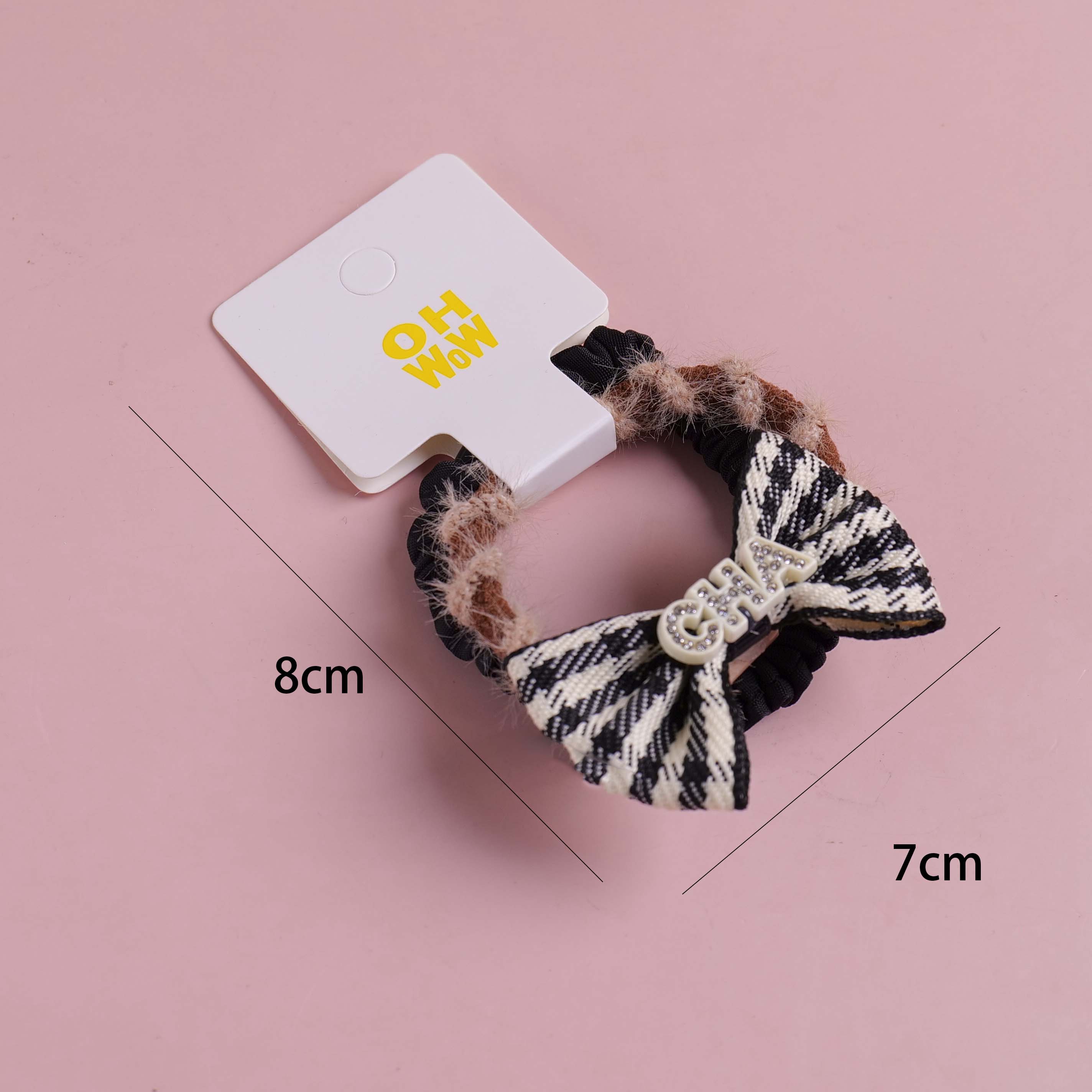 Check Bowknot Series Hair Tie 2pcs-7