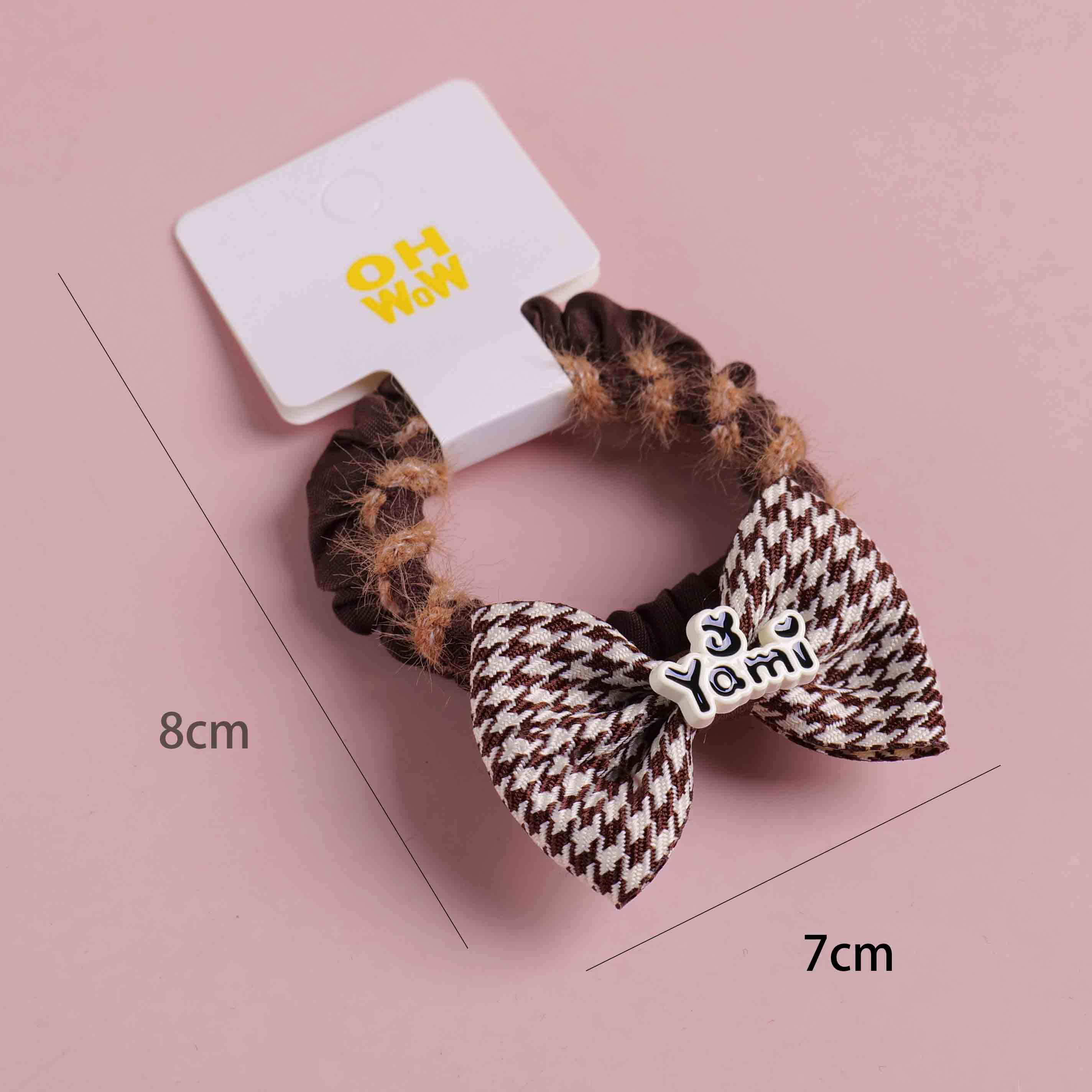 Check Bowknot Series Hair Tie 2pcs-8