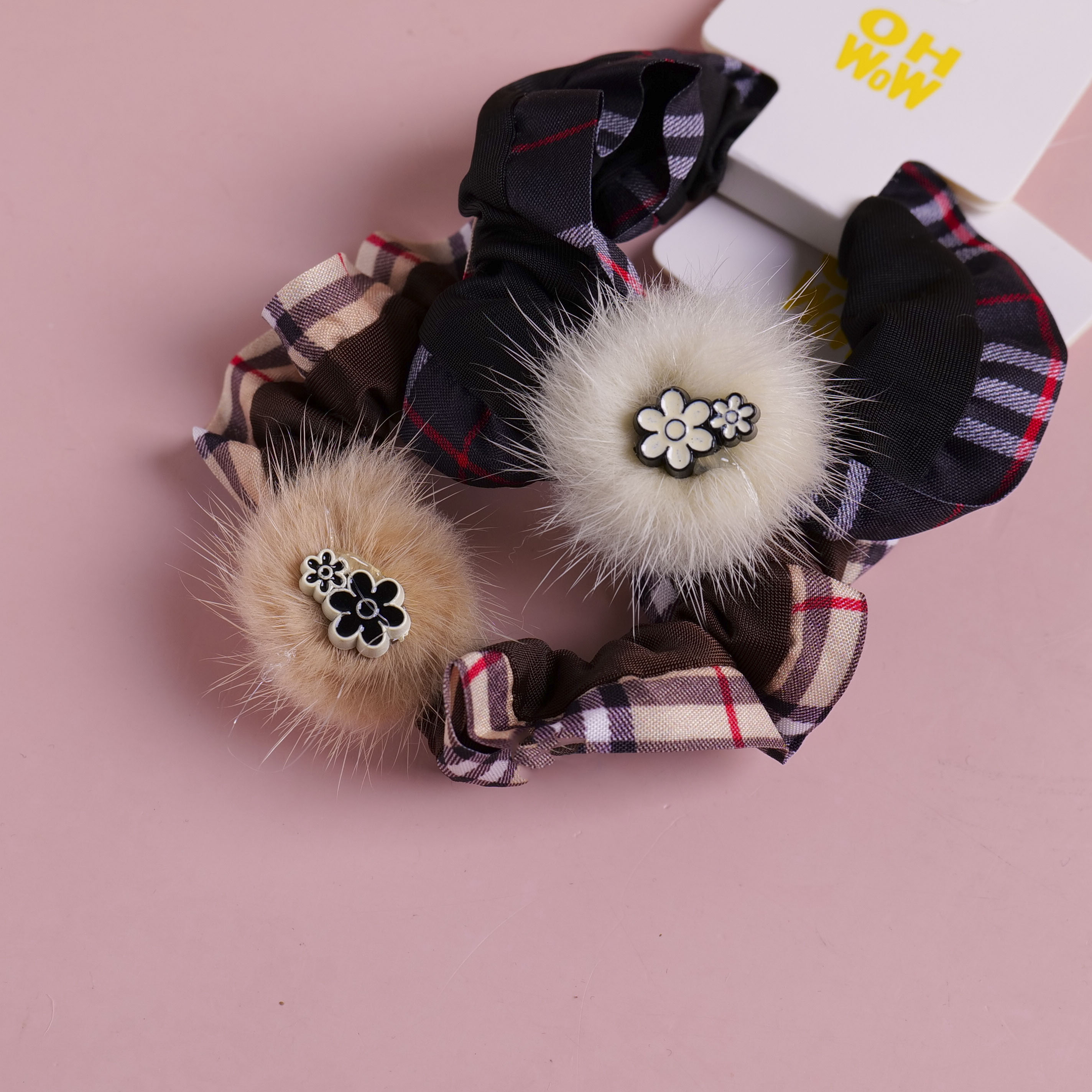 Pom-Pom Series Fashion Hair Tie 2pcs-1