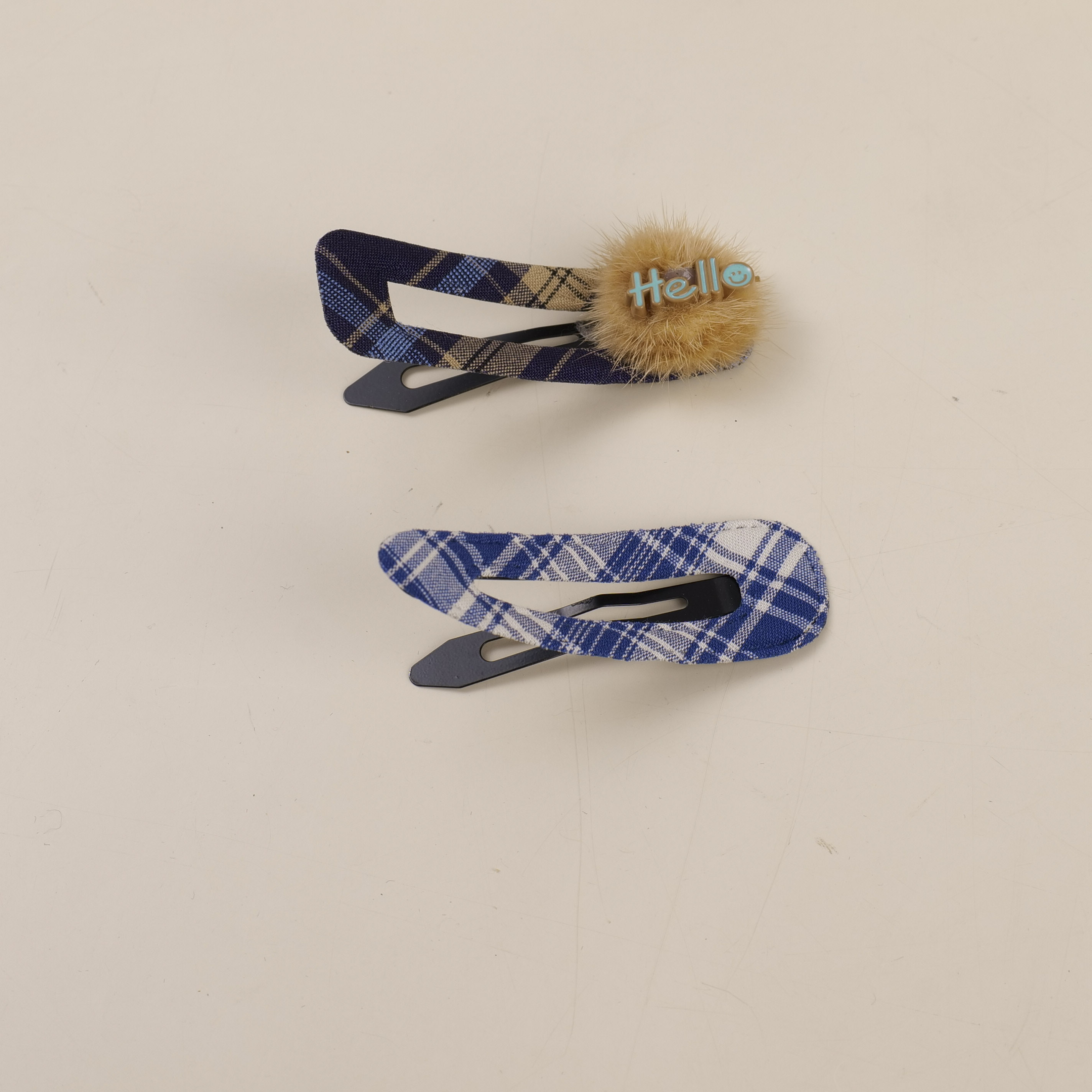 Alphabet Fabric Hair Clip 2pcs