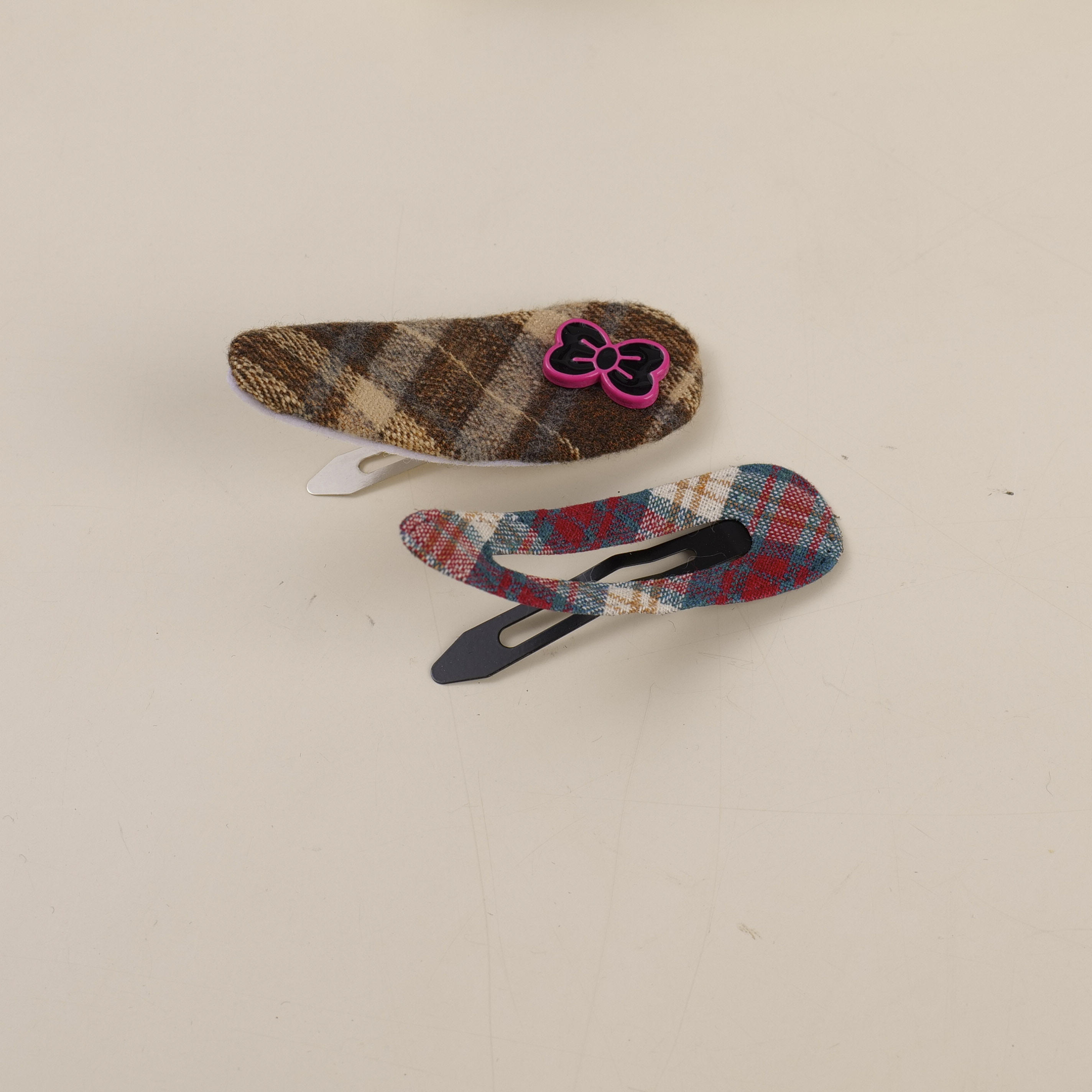 Bowknot Teardrop Fabric Hair Clip 2pcs