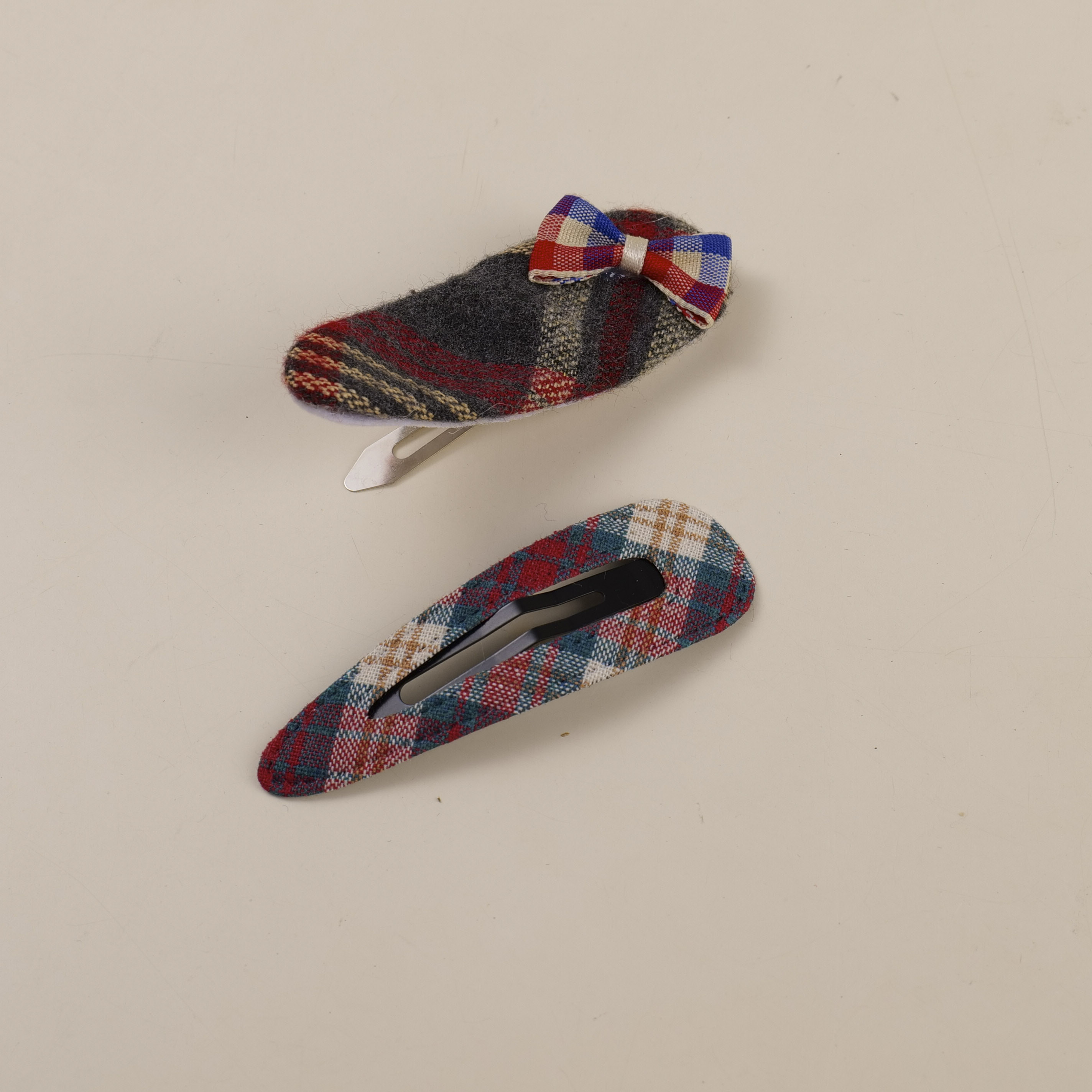 Fabric Bowknot Teardrop Hair Clip 2pcs