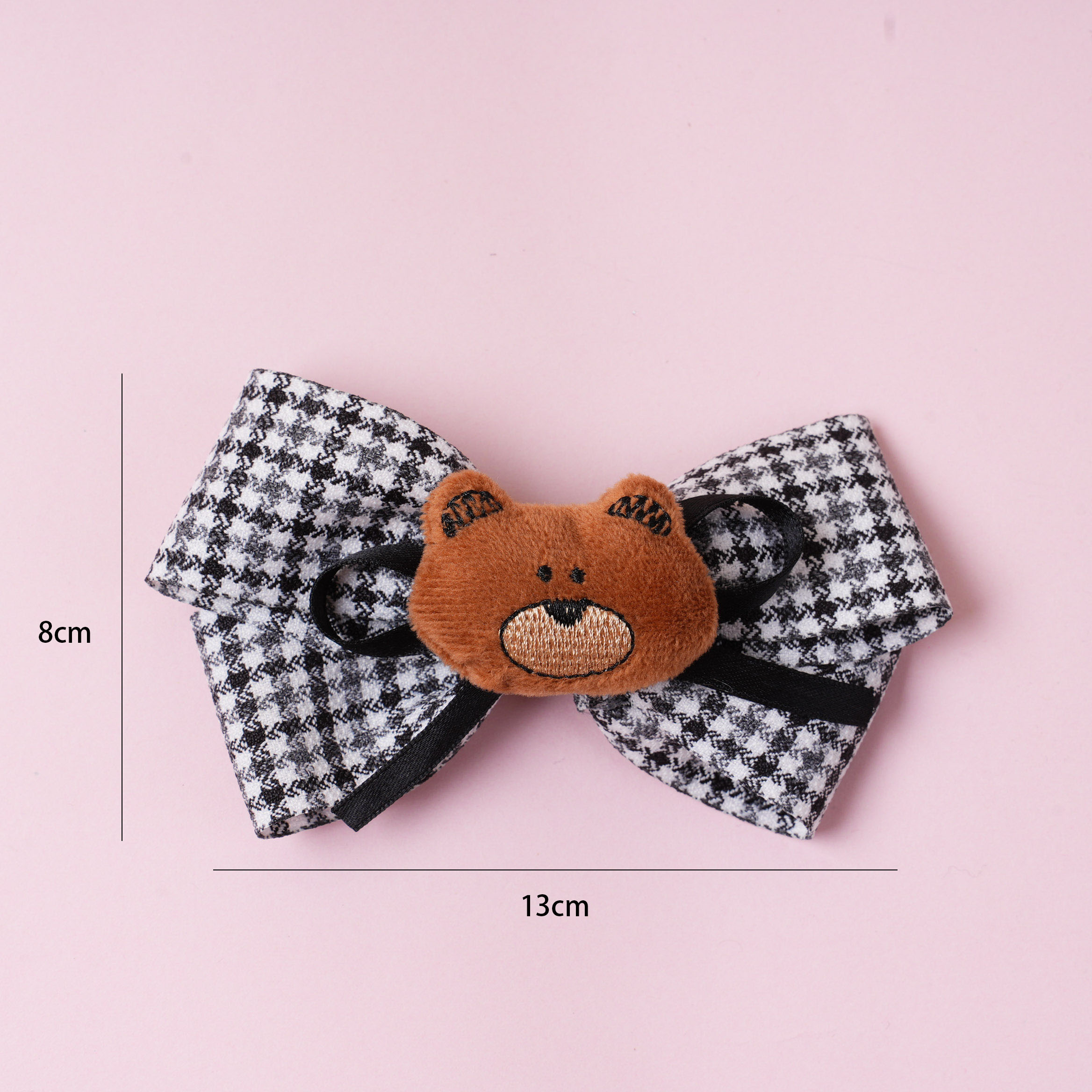 Bear Head Fabric Hair Clip