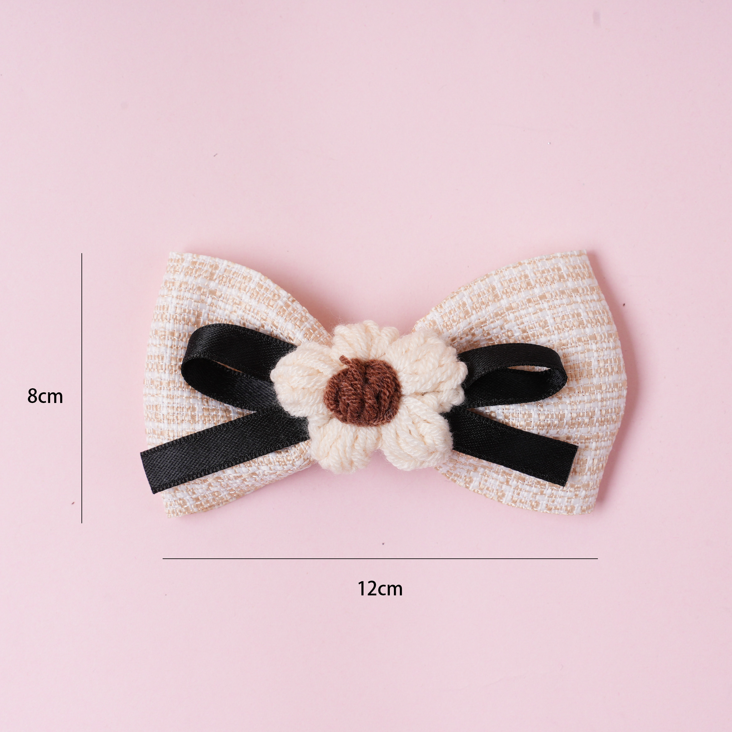 Floral Bowknot Fabric Hair Clip
