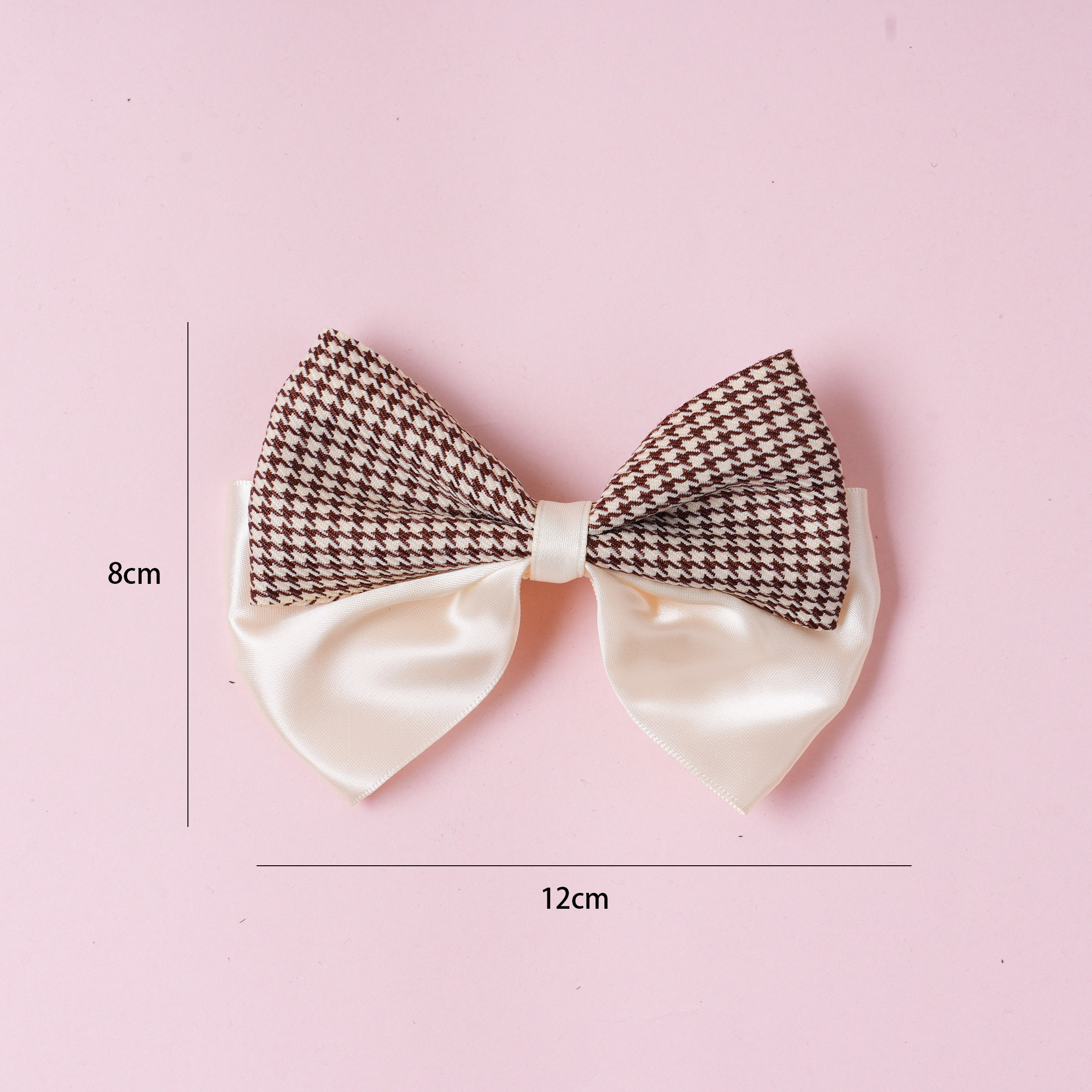 Small Plaid Bowknot Fabric Hair Clip