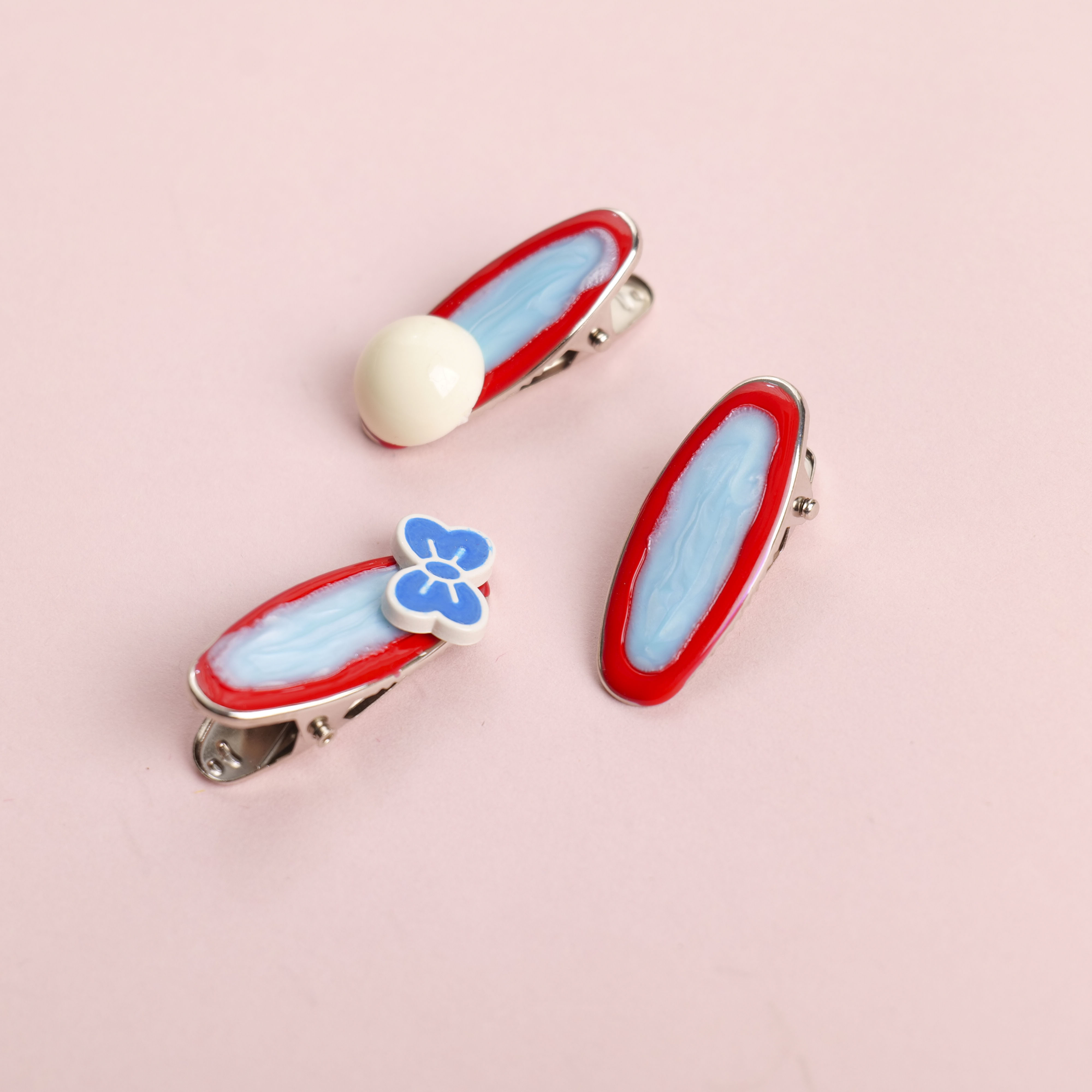 Bow Hair Clips 3pcs