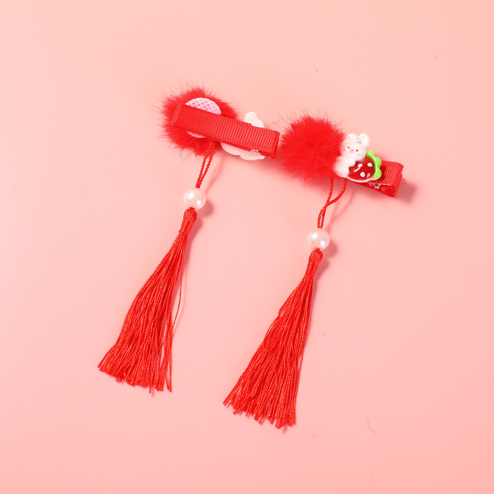 New Year Series Fabric Hair Clip - 1