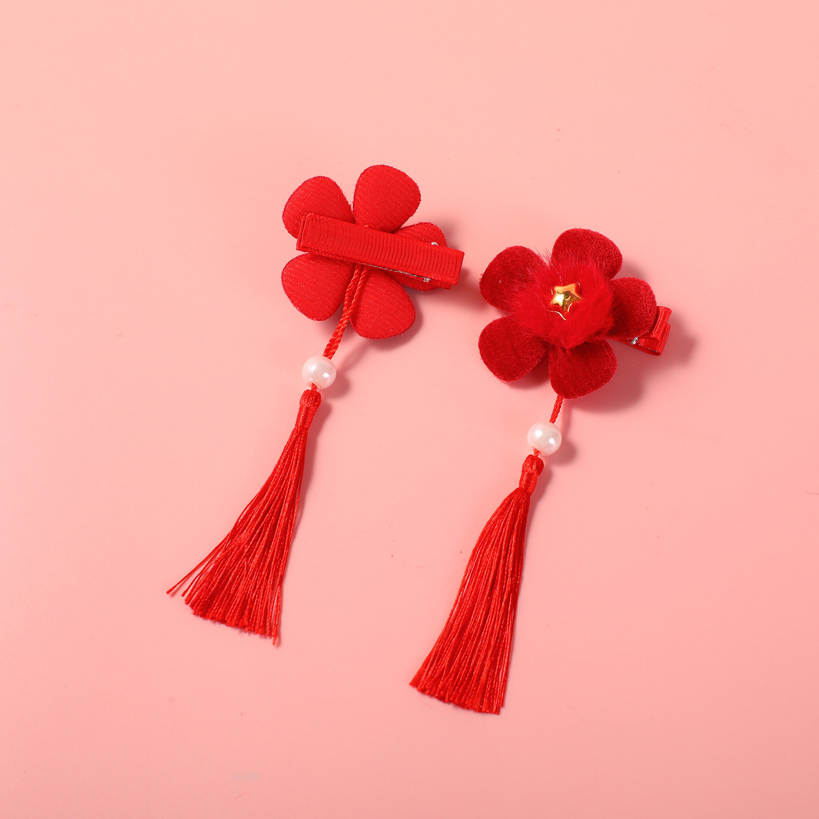New Year Series Fabric Hair Clip - 7