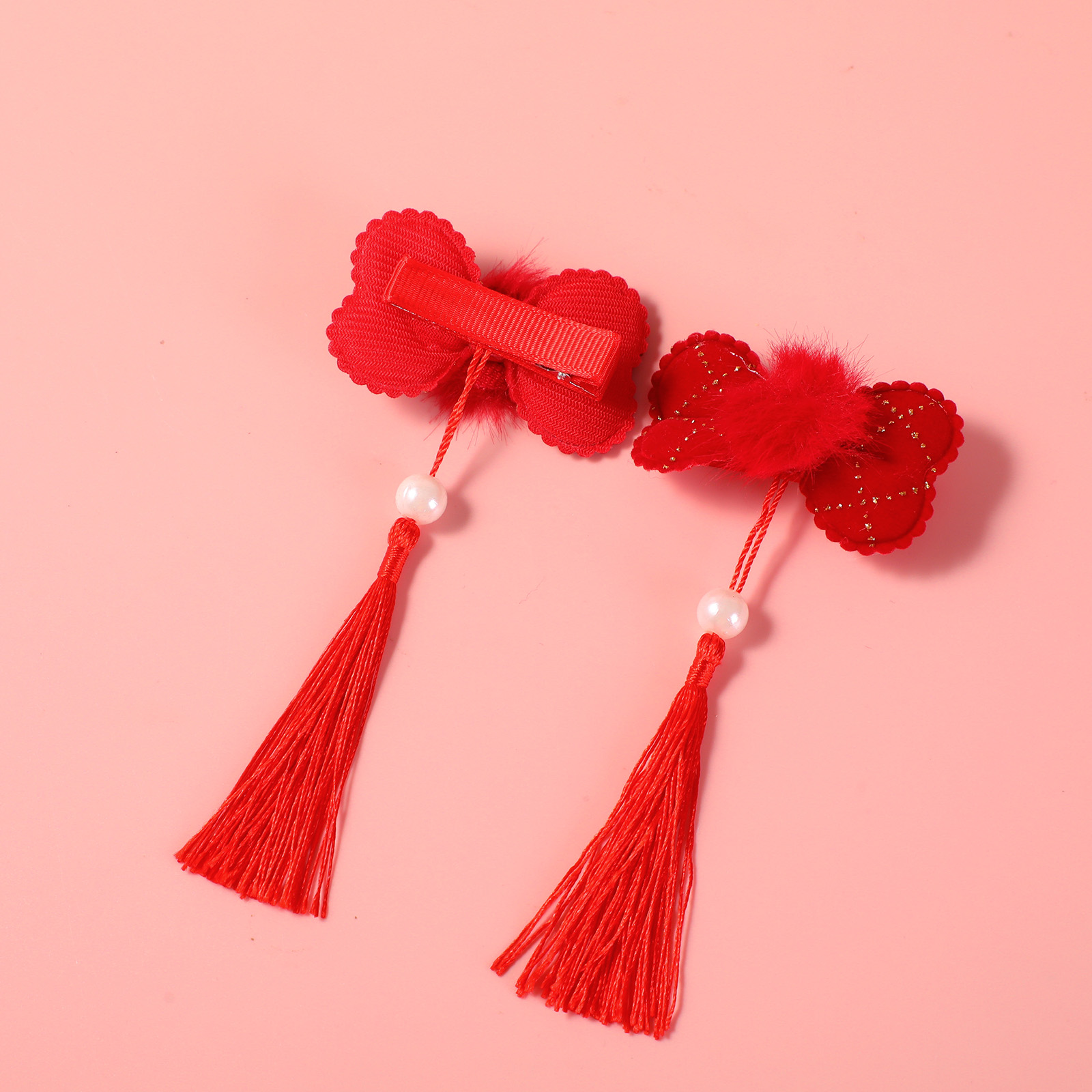 New Year Series Fabric Hair Clip - 9