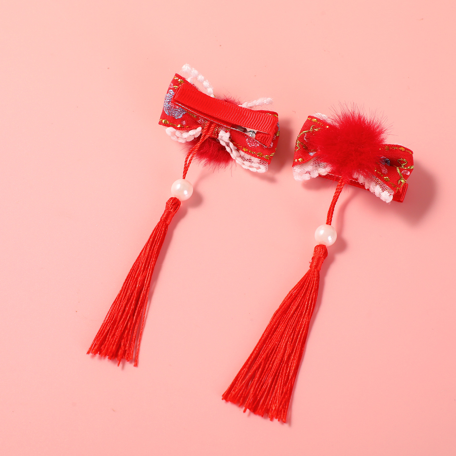 New Year Series Fabric Hair Clip - 10