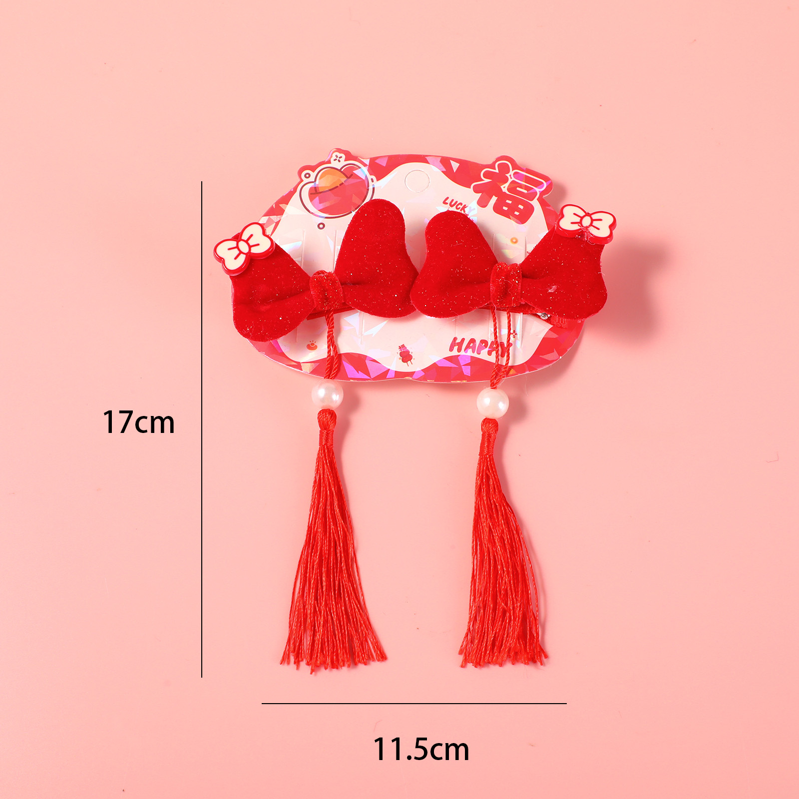 New Year Series Fabric Hair Clip - 11
