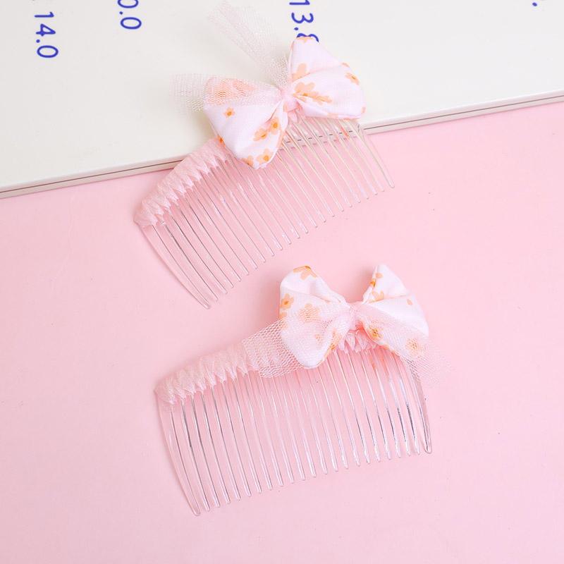 Yellow Flower Bow Hair Comb