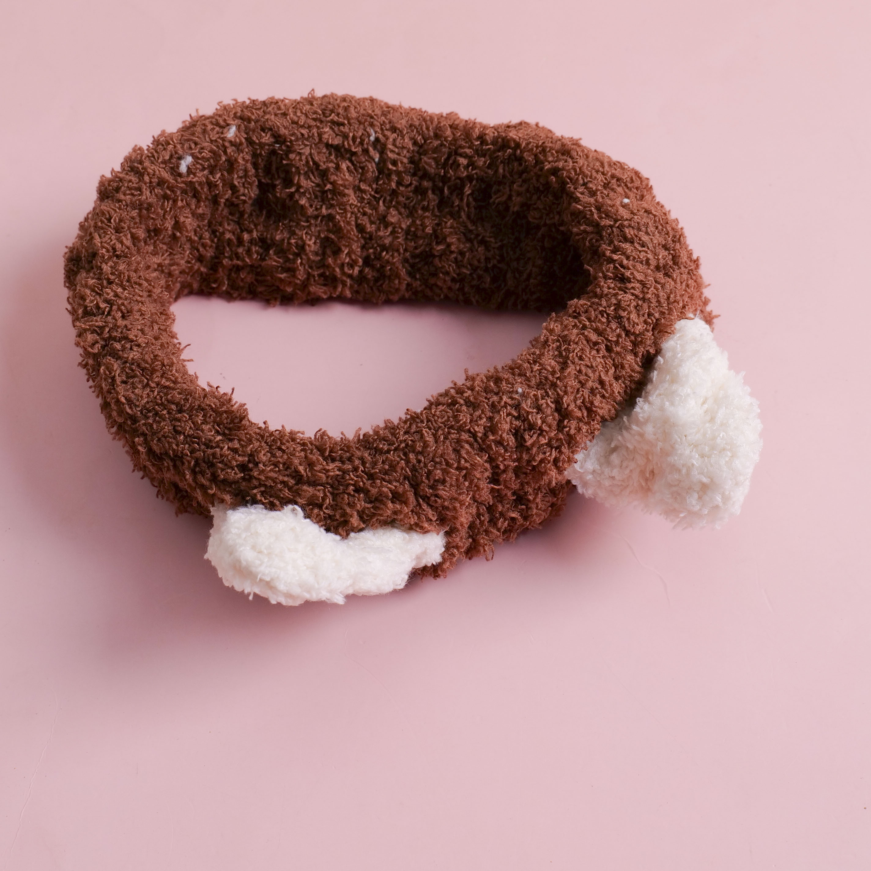 Two-Tone Cat Ear Headband - Coffee