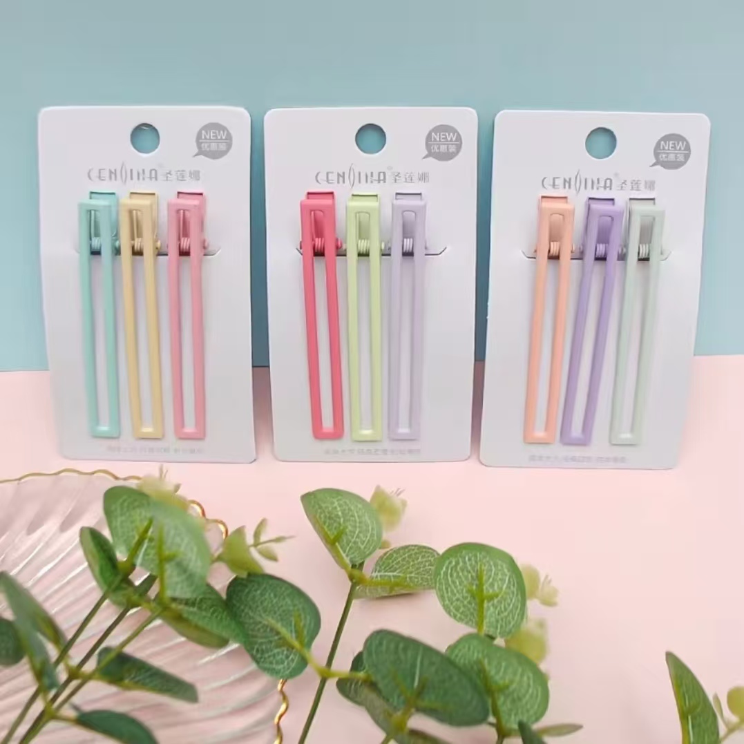 Large colored square duck clip 3pcs