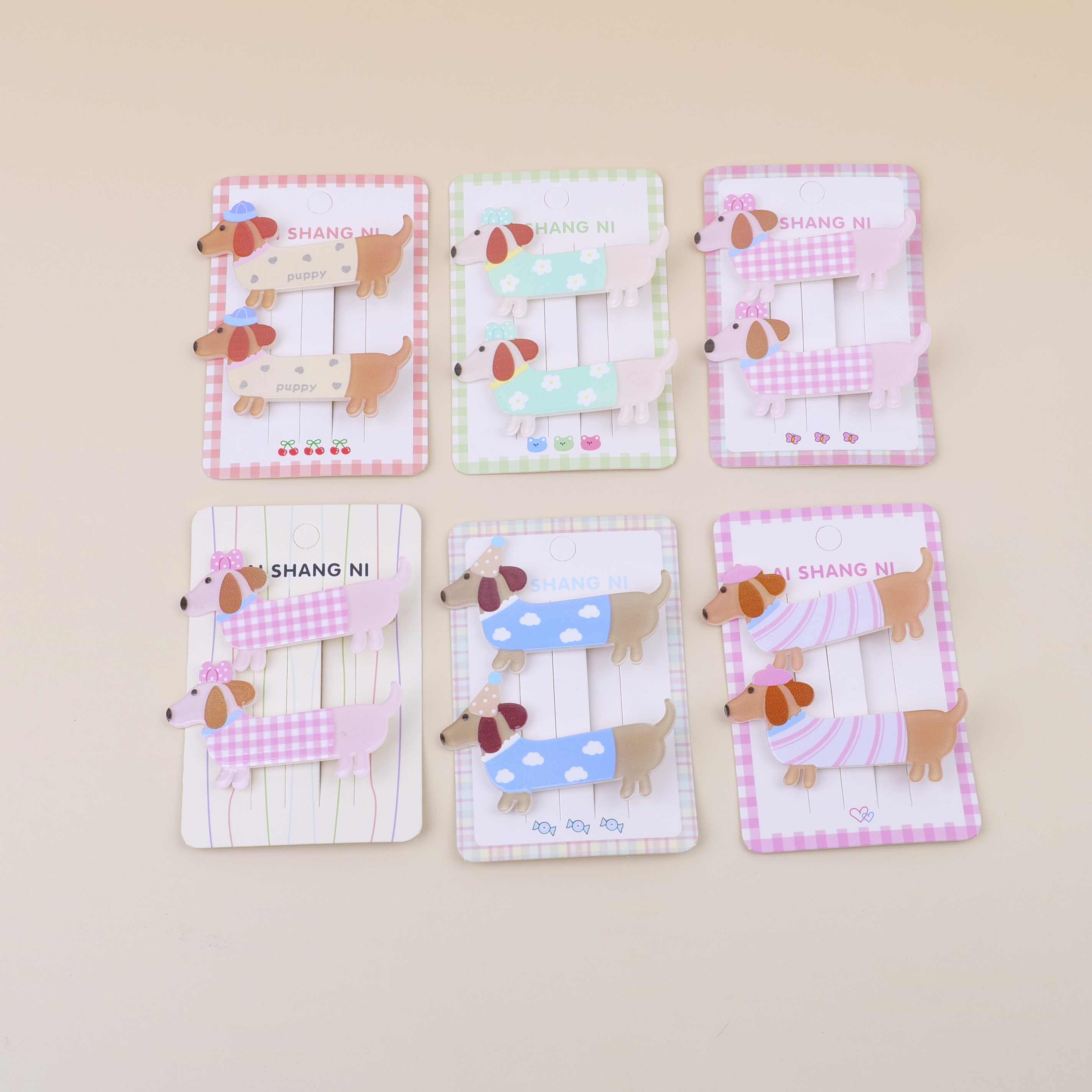 puppy hair clips 2pcs