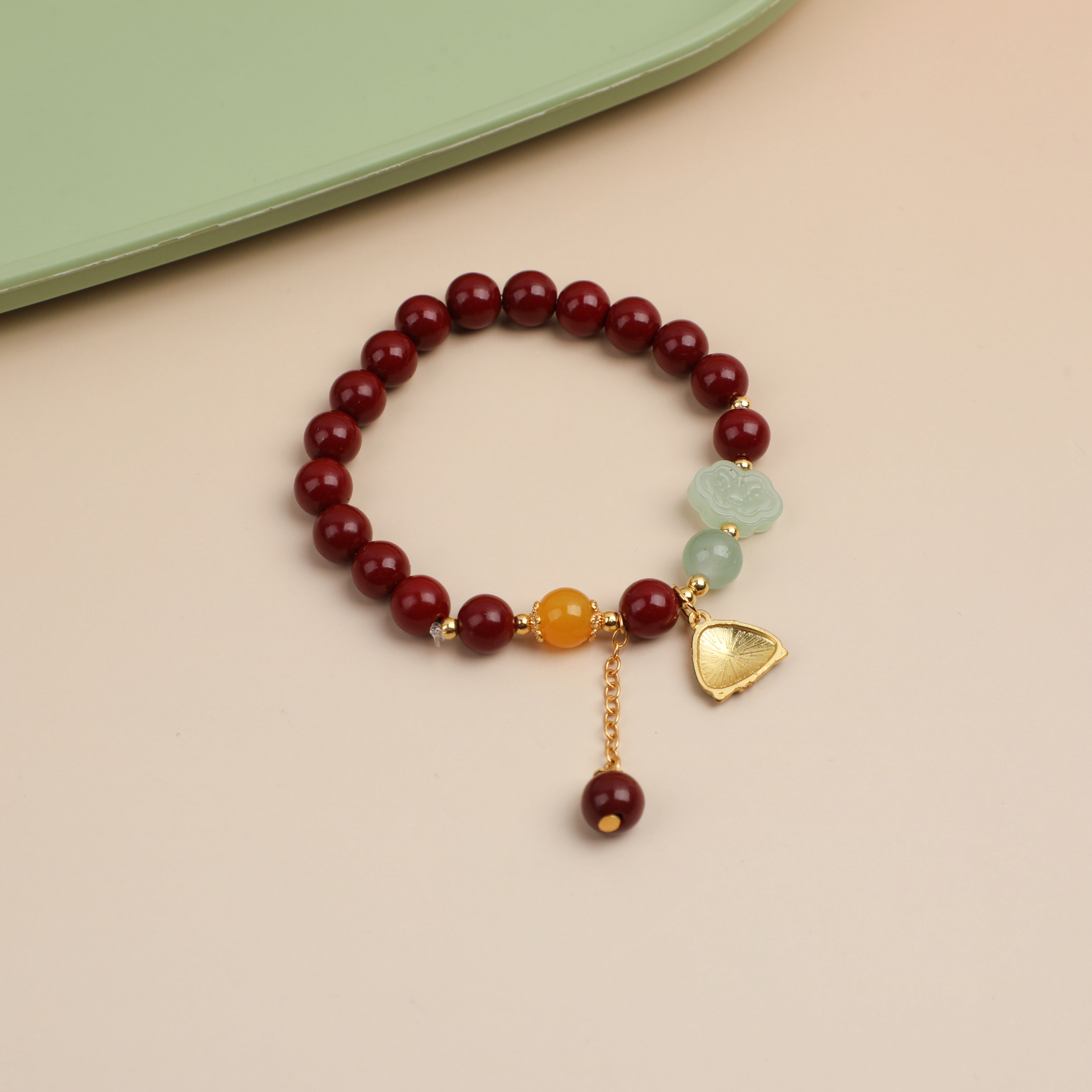 Imitation Cinnabar Pendant Bracelet - 1
