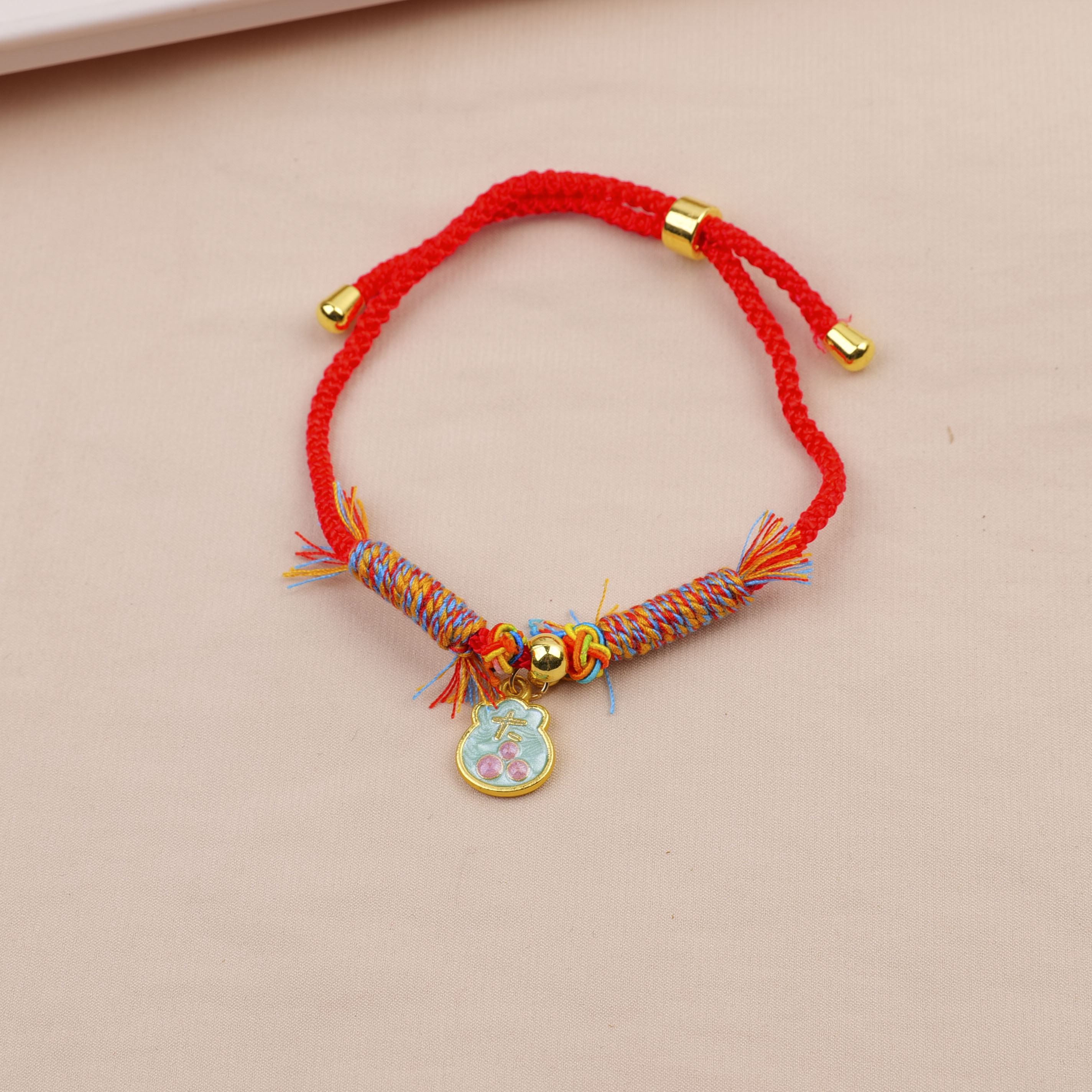 Chinese Style Pink Pendant Bracelet