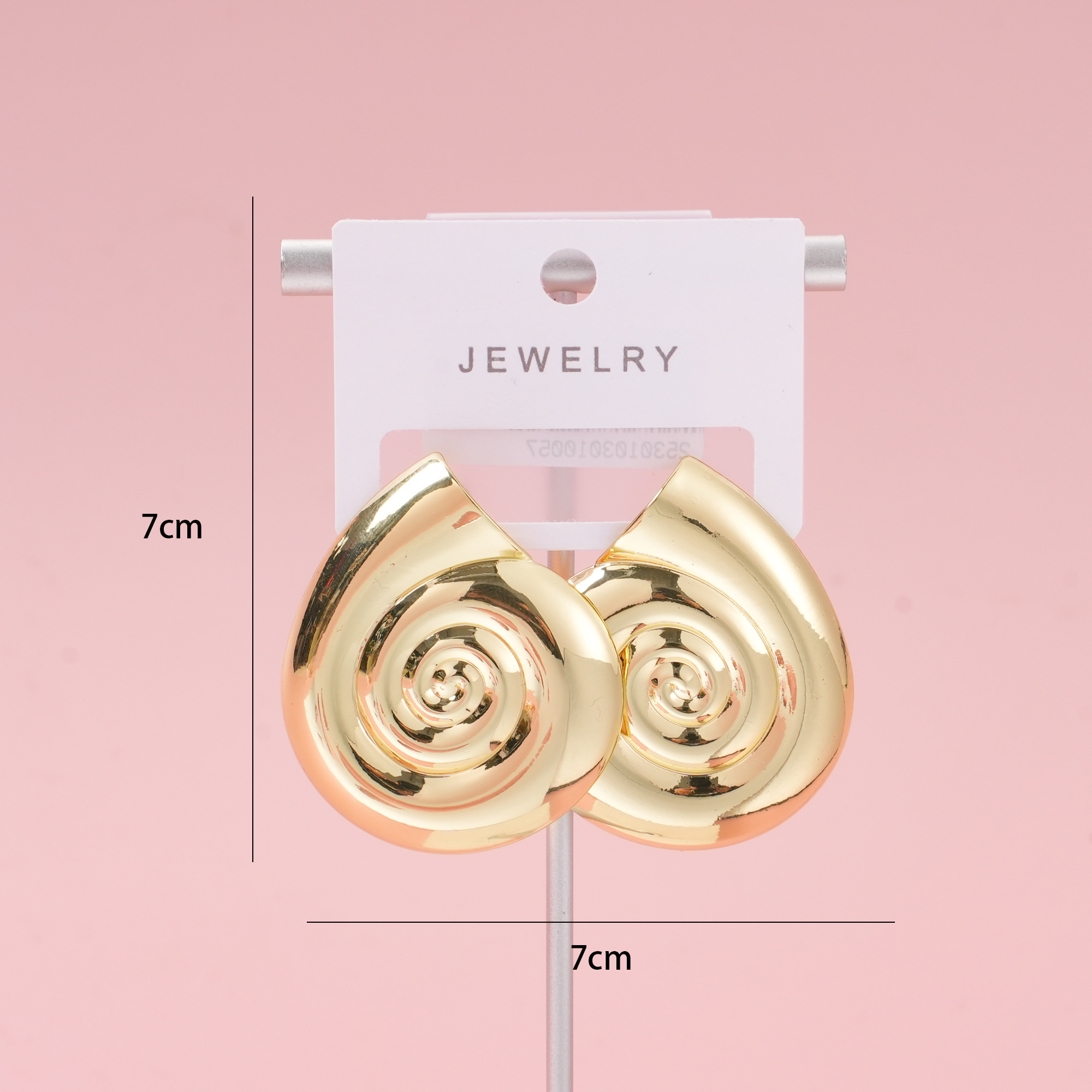 Gold Spiral Luxury Earrings
