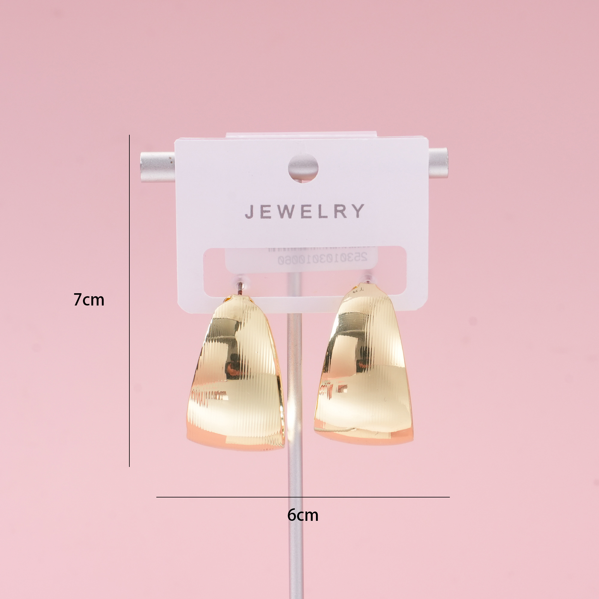 Gold Striped Luxury Earrings