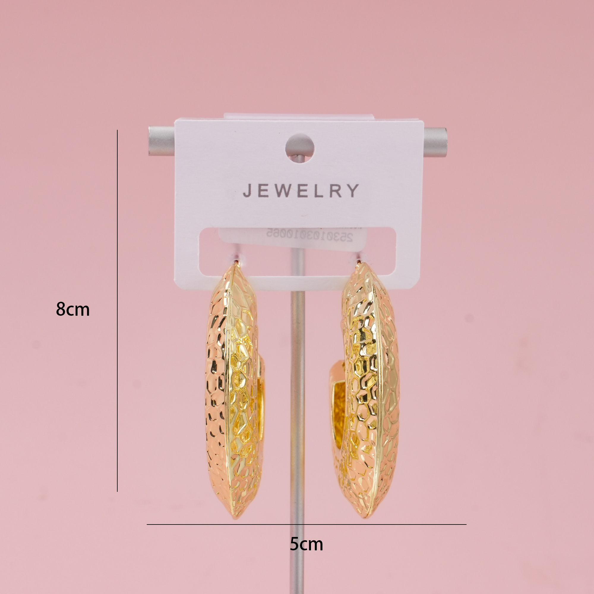 Gold Half-Hoop Luxury Earrings