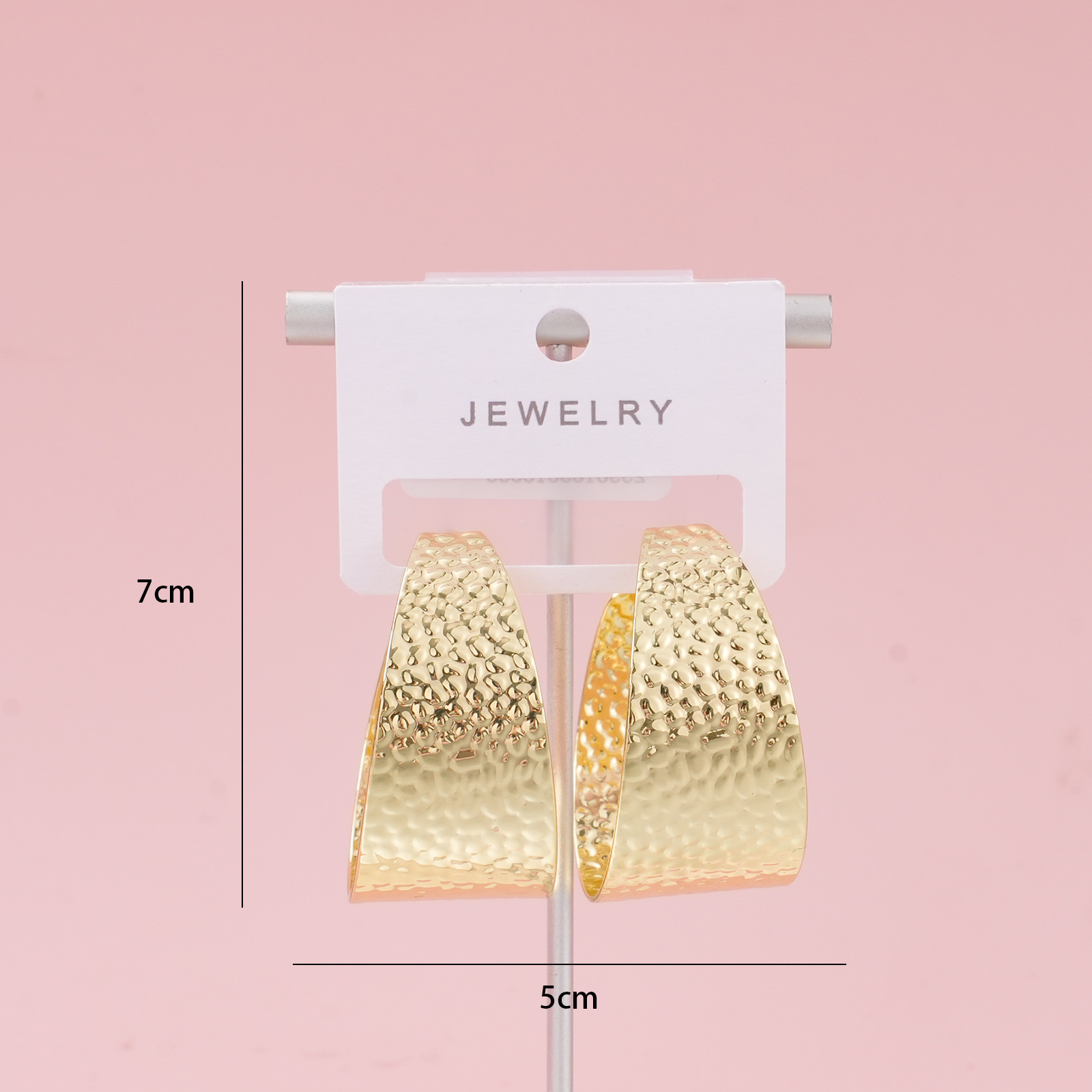 Gold Large Water-Ripple Luxury Earrings