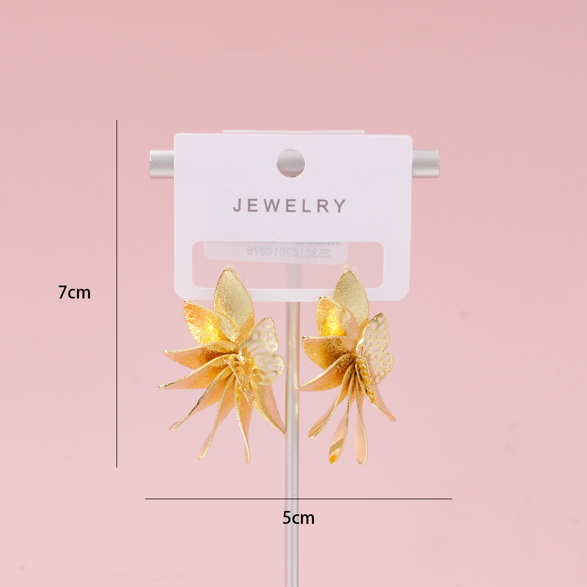 Gold Floral Luxury Earrings – 3