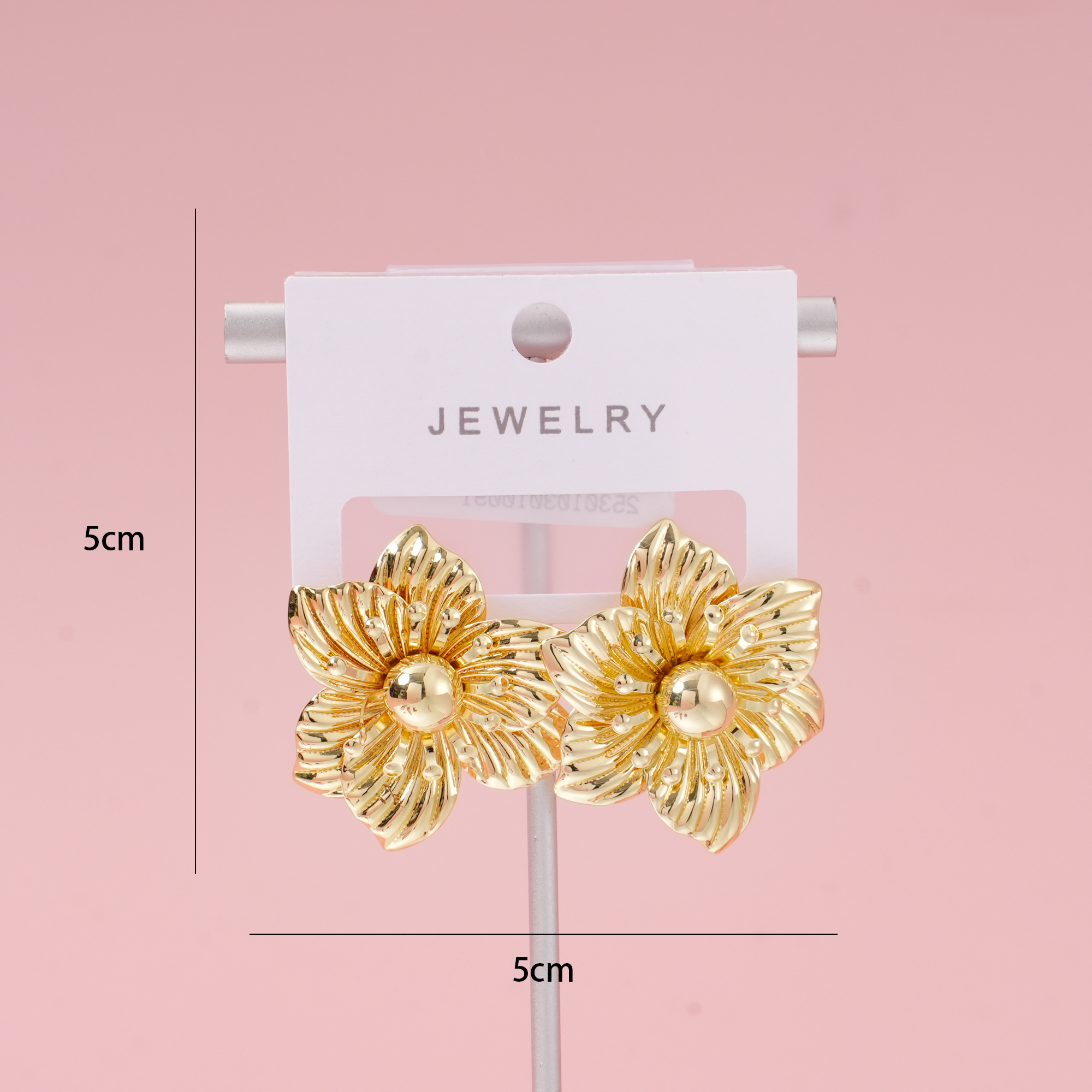 Gold Floral Luxury Earrings – 6