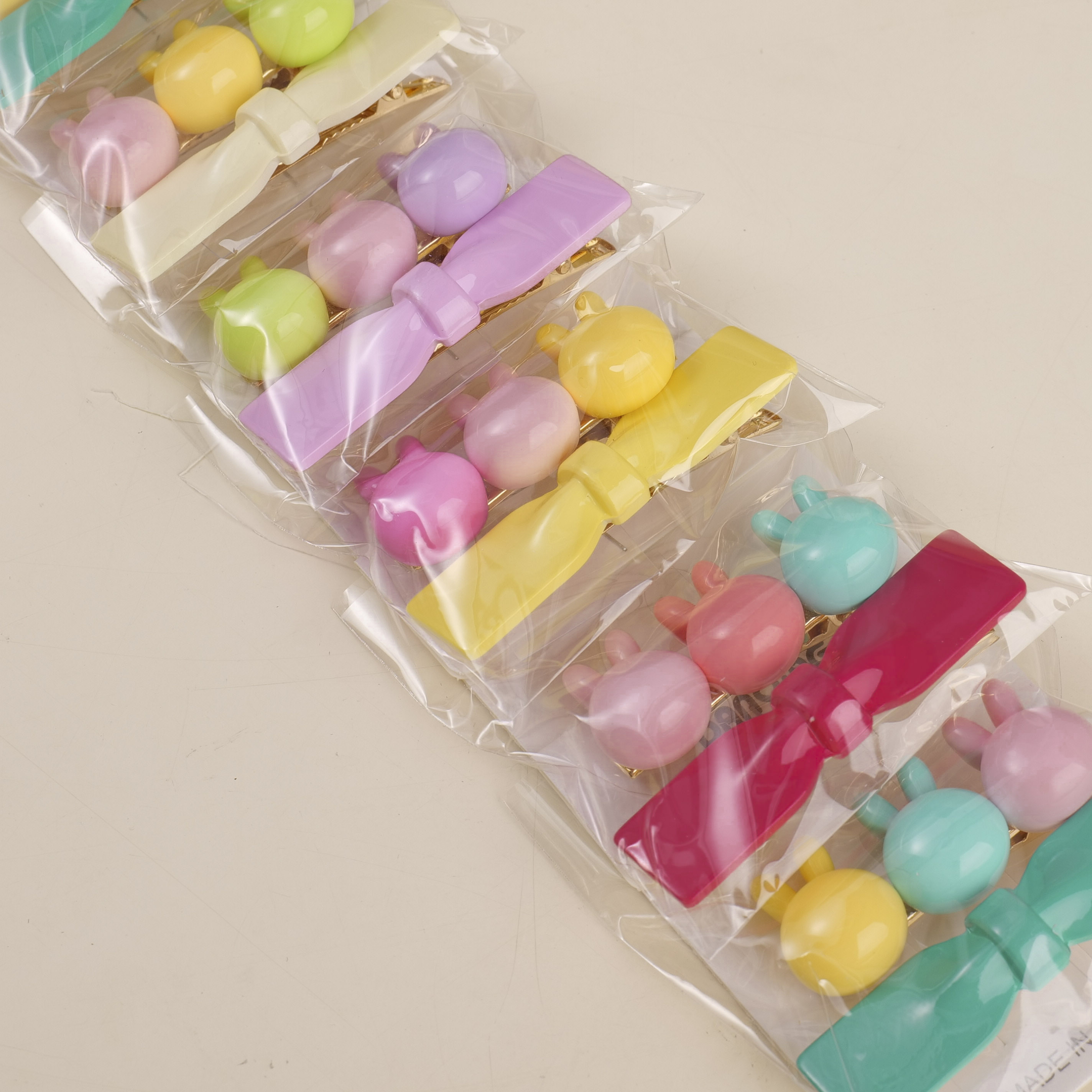 Solid Color Bunny Kids Hair Clips 2pcs