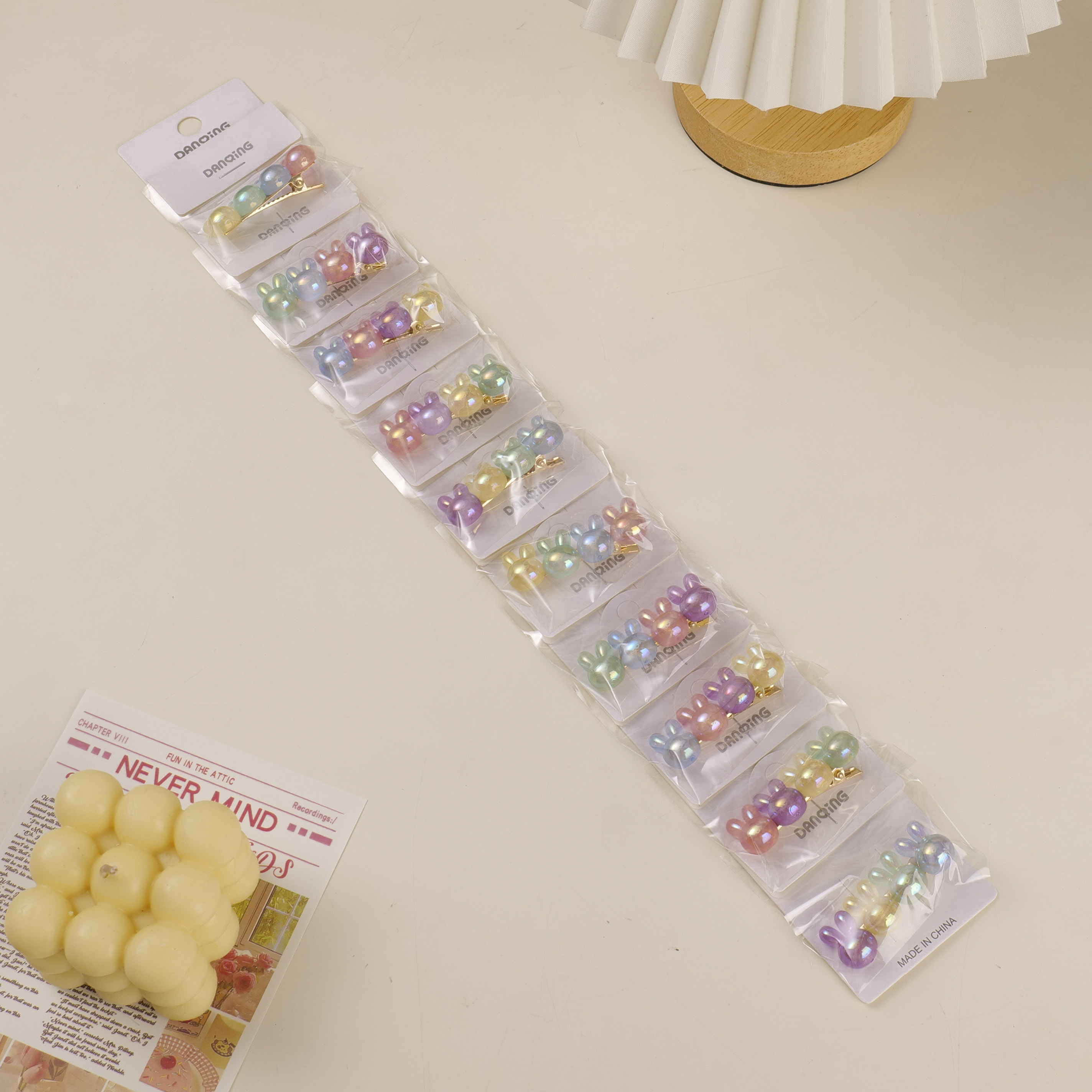Pearl Bunny Kids Hair Clips