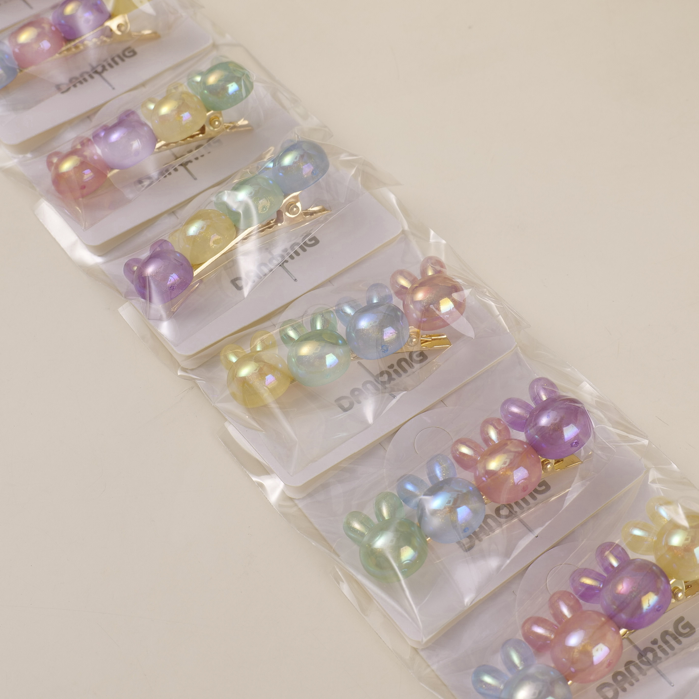 Pearl Bunny Kids Hair Clips