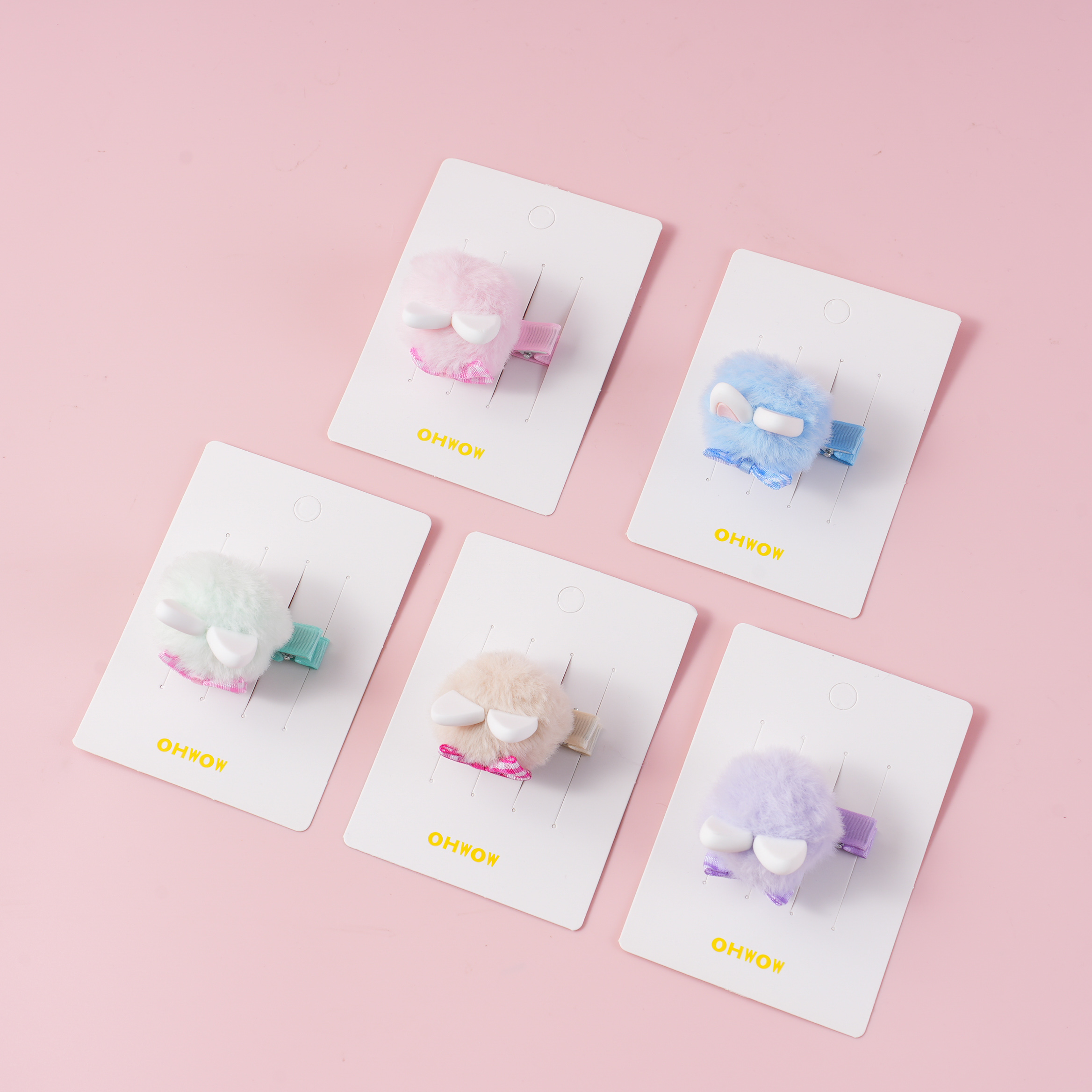 Bowknot Pom-Pom Ear Hair Clip