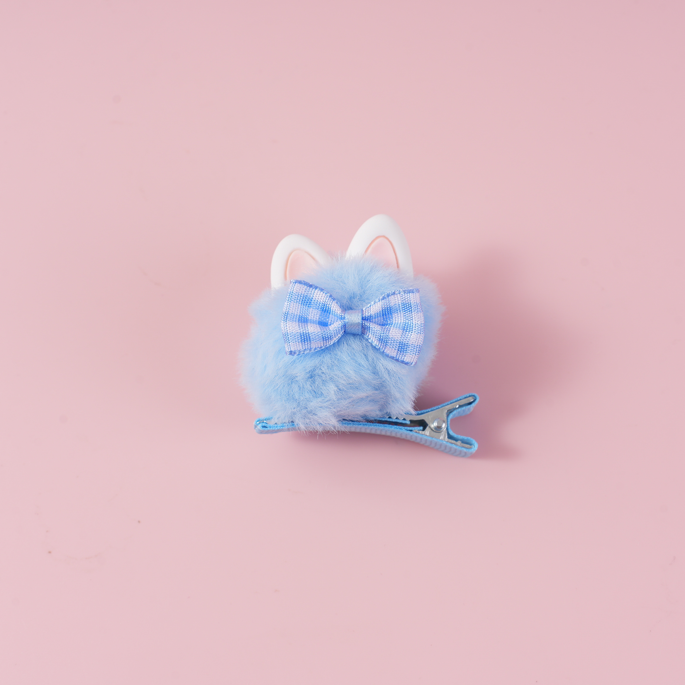Bowknot Pom-Pom Ear Hair Clip