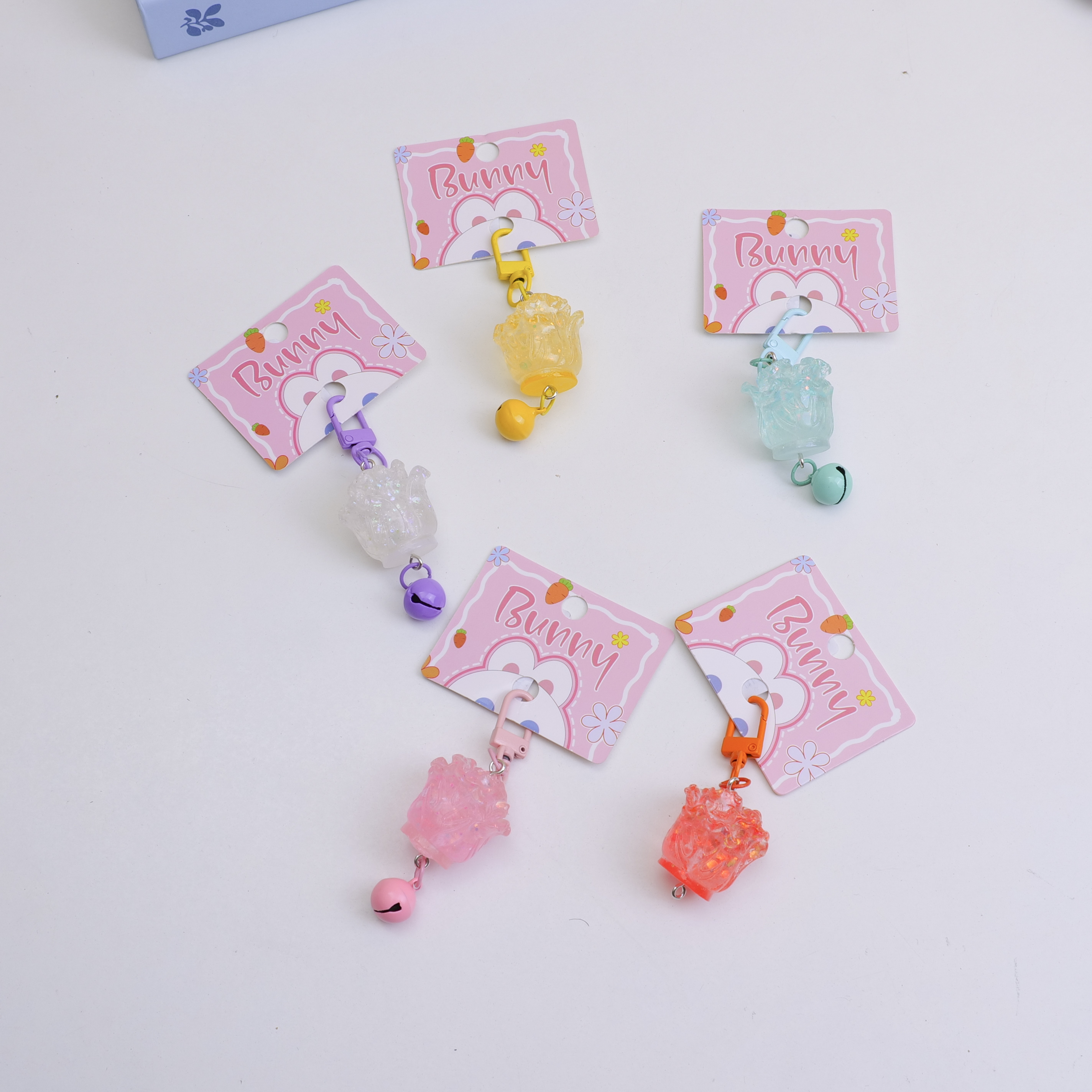 Acrylic bell rose keychain